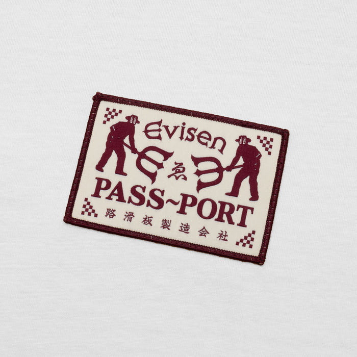 Pass-Port x Evisen Logo Lock~Up T-shirt White