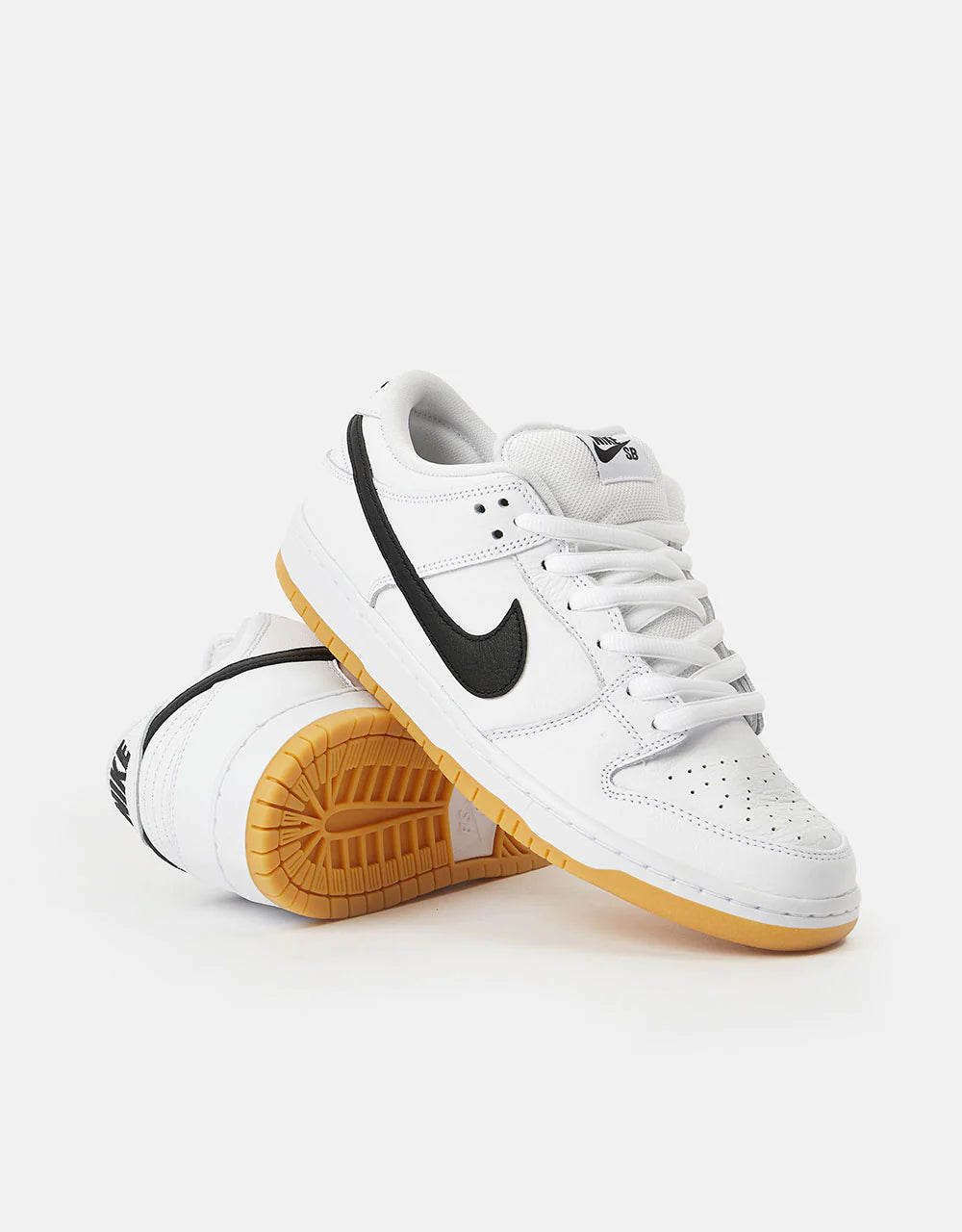 Nike SB Dunk Low Pro White/Black/White/Gum Light Brown