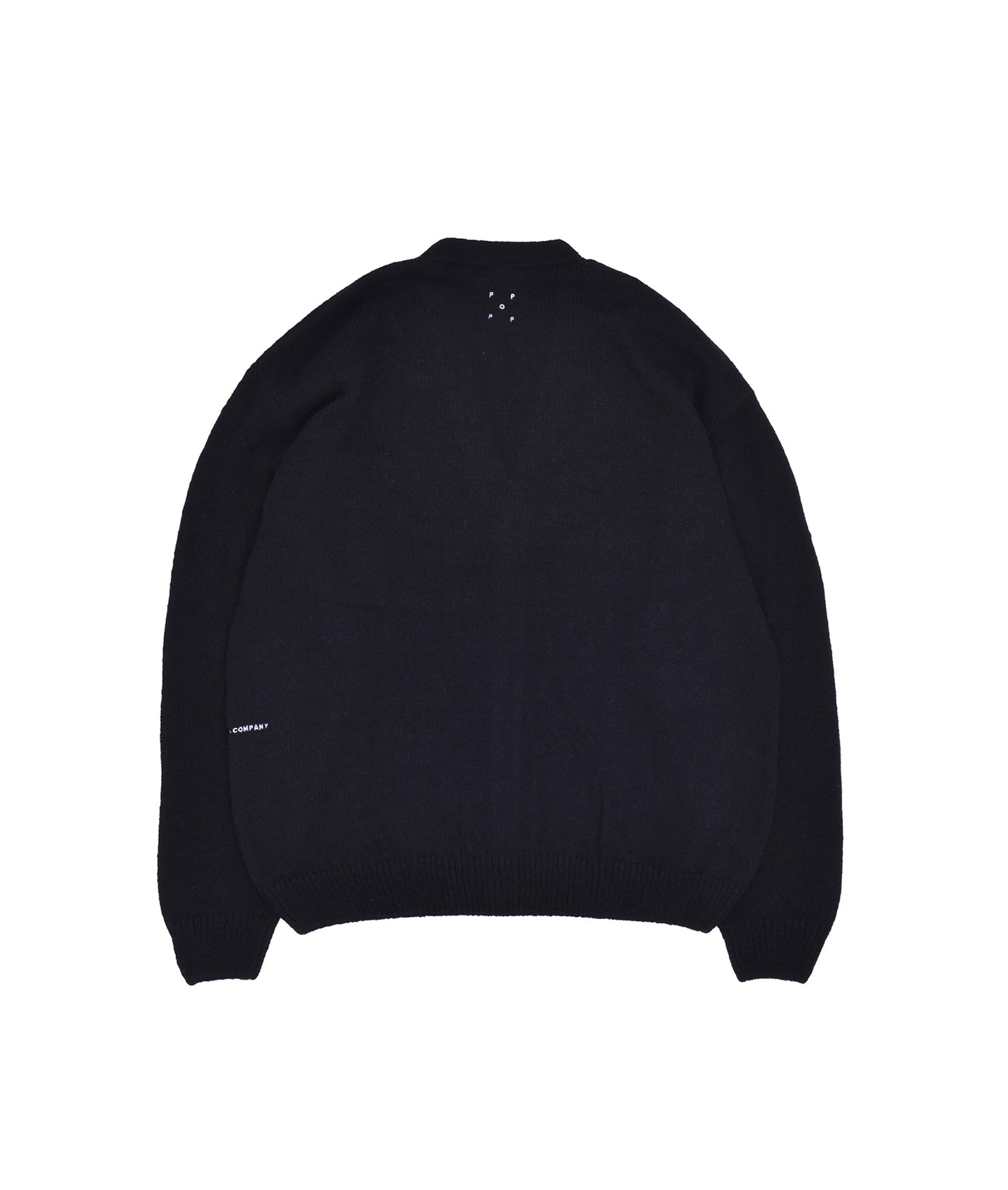 POP X Miffy Applique Knitted Cardigan Sweater Black