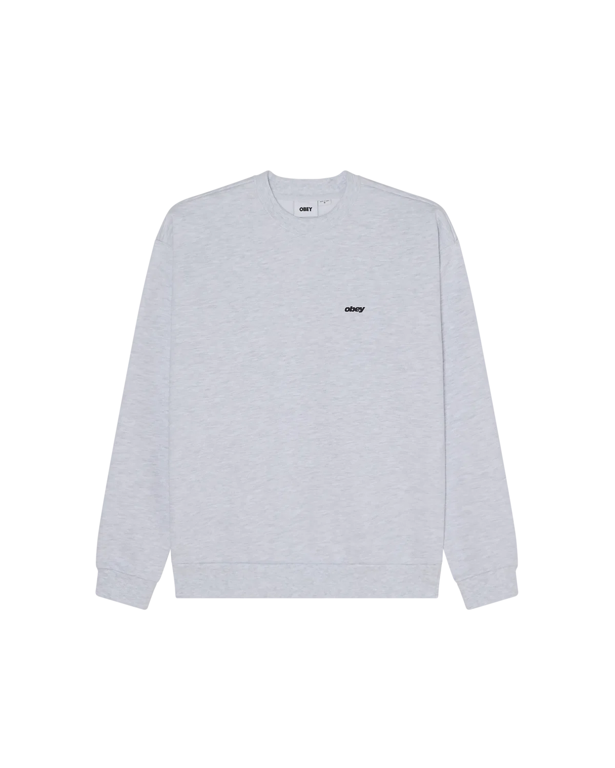 Obey Shields Extra Heavy Crewneck Sweater Ash Grey