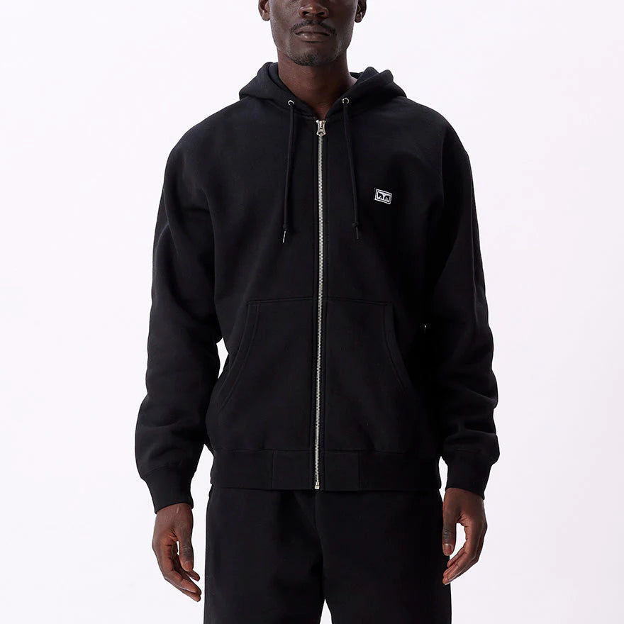 Obey Established Works Eye Zip Hoodie Black