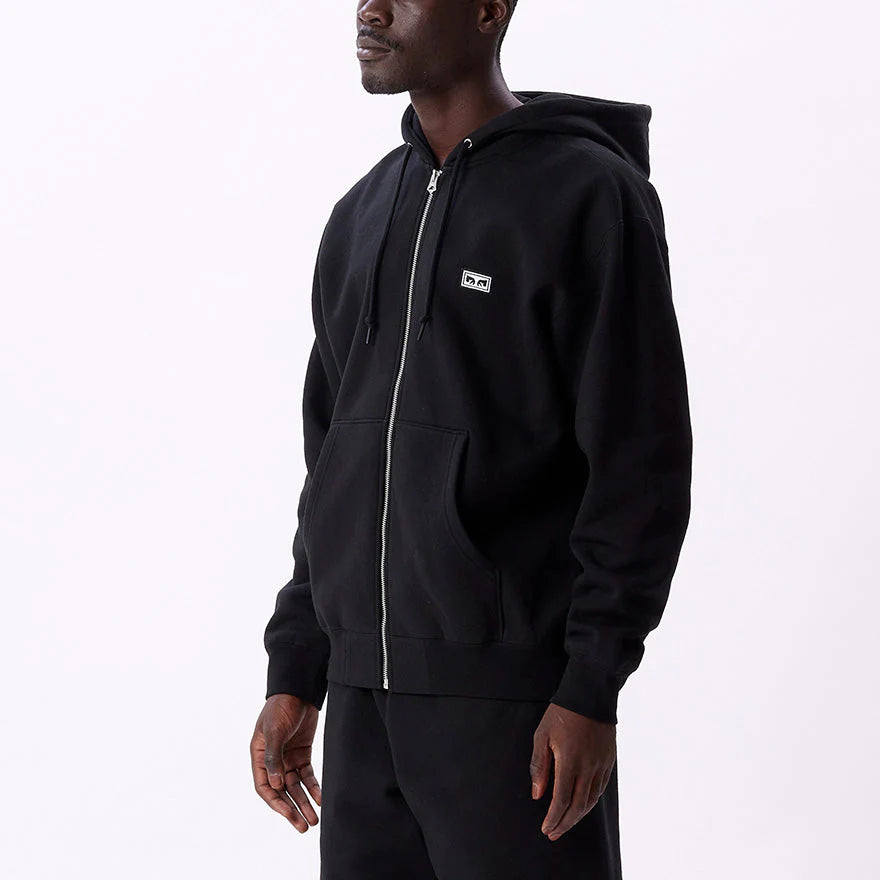 Obey Established Works Eye Zip Hoodie Black