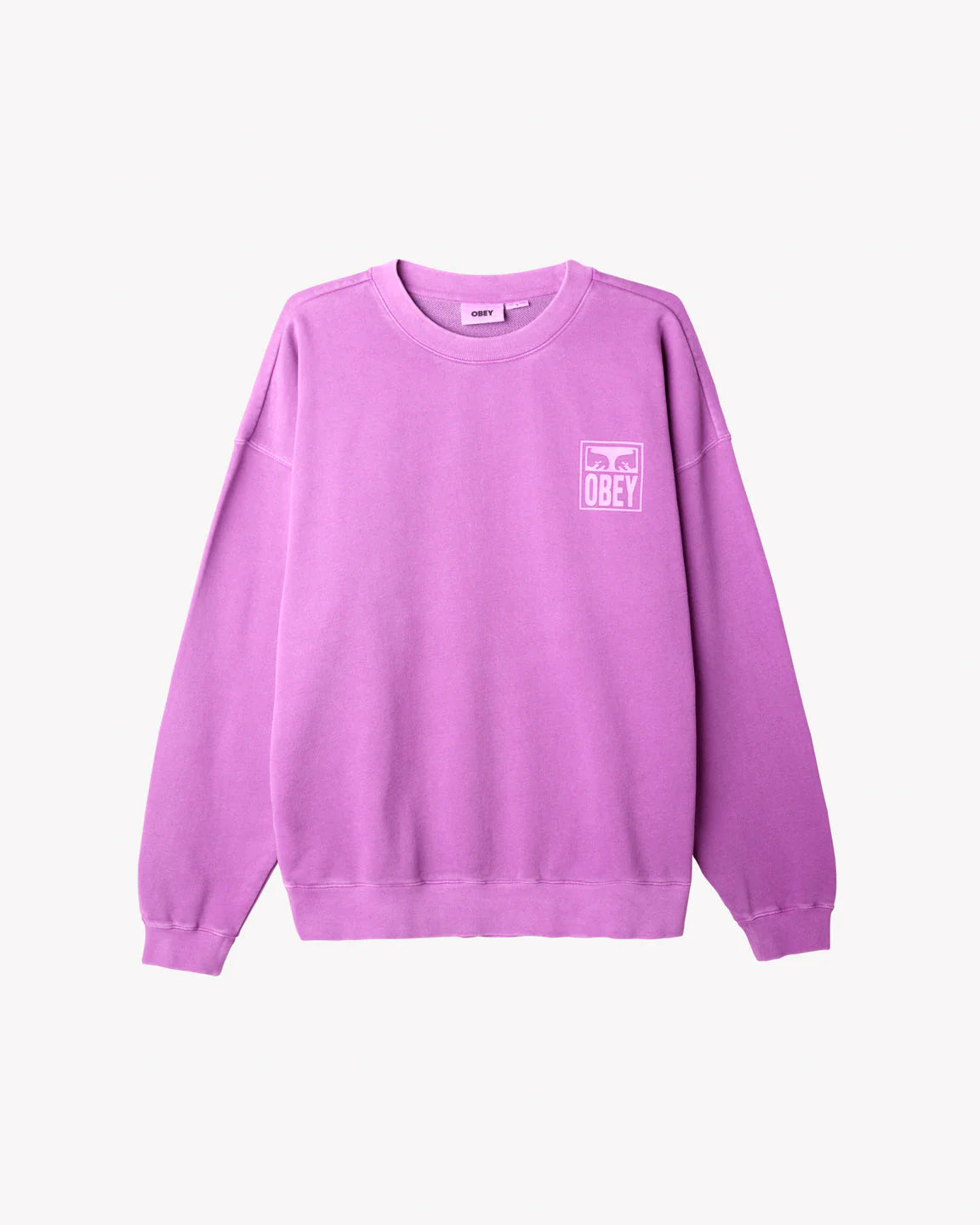 Obey Eyes Icon Extra Heavy Crewneck Sweater Dewberry