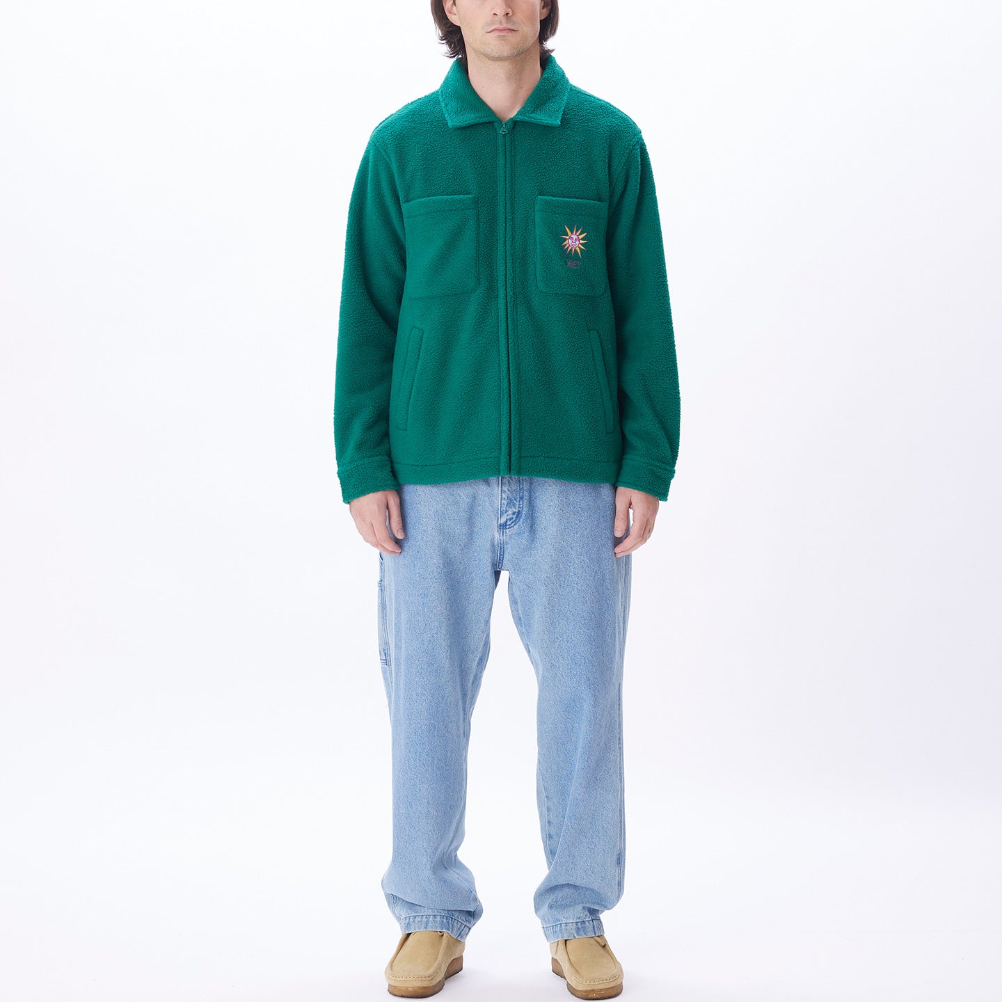 Obey Canal Shirt Jacket Aventurine Green