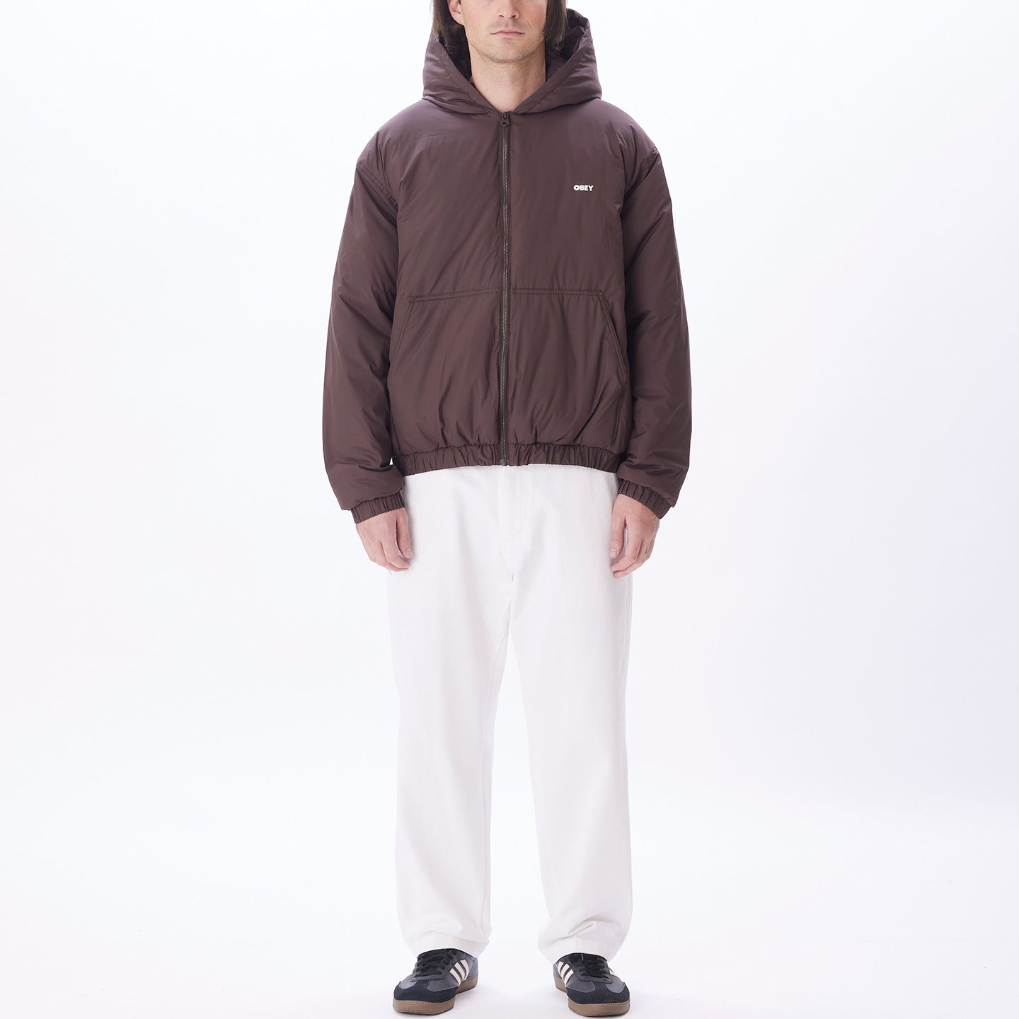 Obey Retreat Hooded Jacket Java Brown