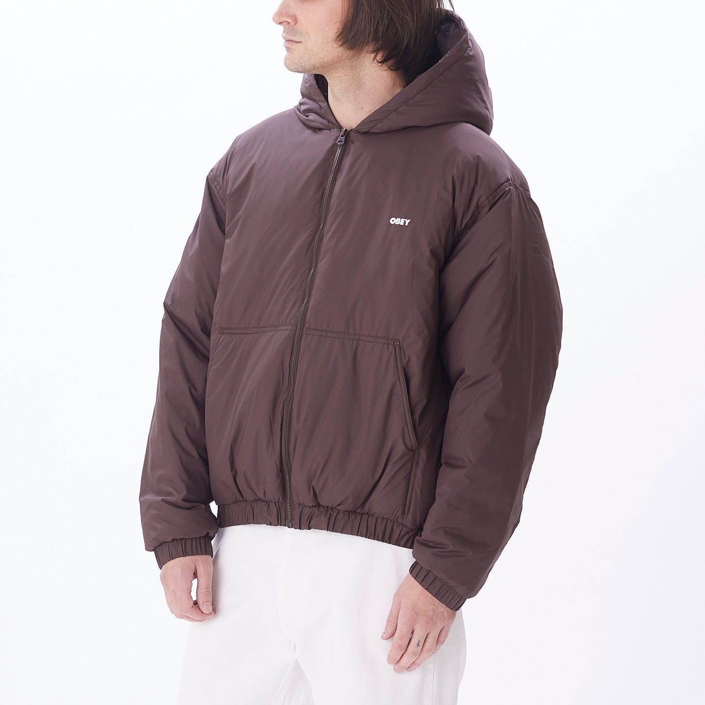 Obey Retreat Hooded Jacket Java Brown