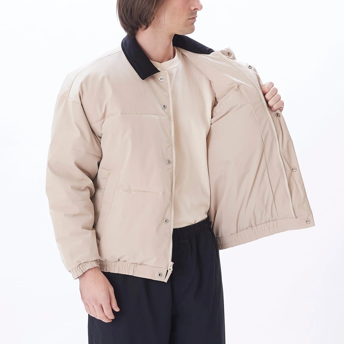 Obey Whispers Jacket Feather Grey