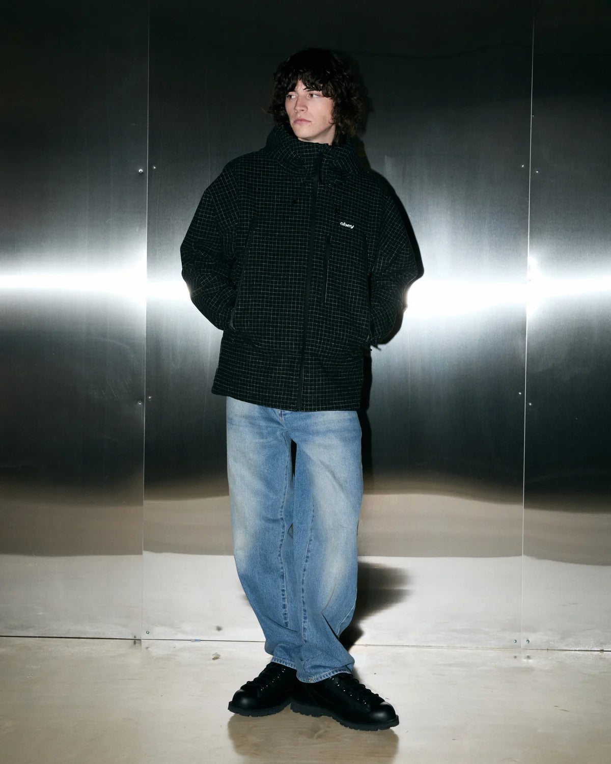 Obey Obsidian Wooly Jacket Black Plaid