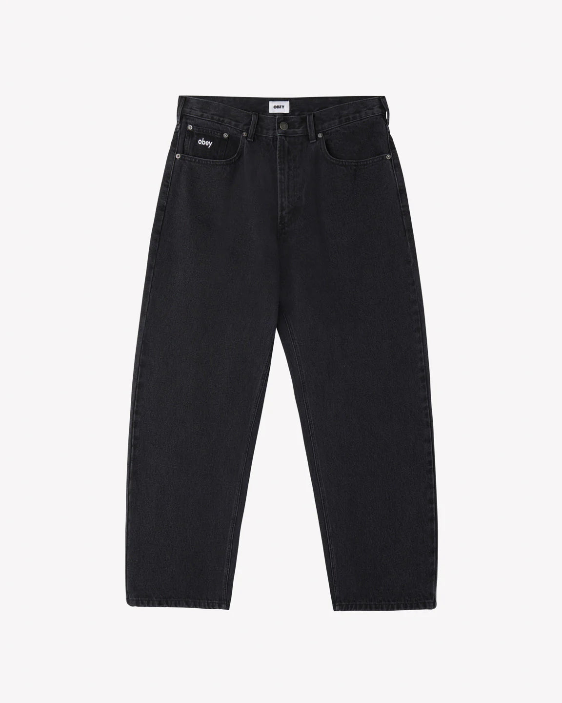 Obey Big Wig Baggy Denim Pant Faded Black