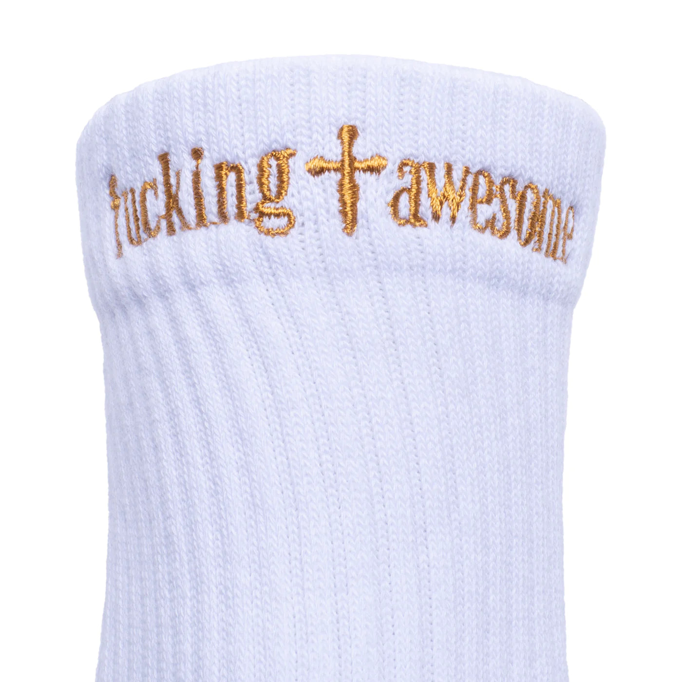 Fucking Awesome Cross 1/4 Socks White