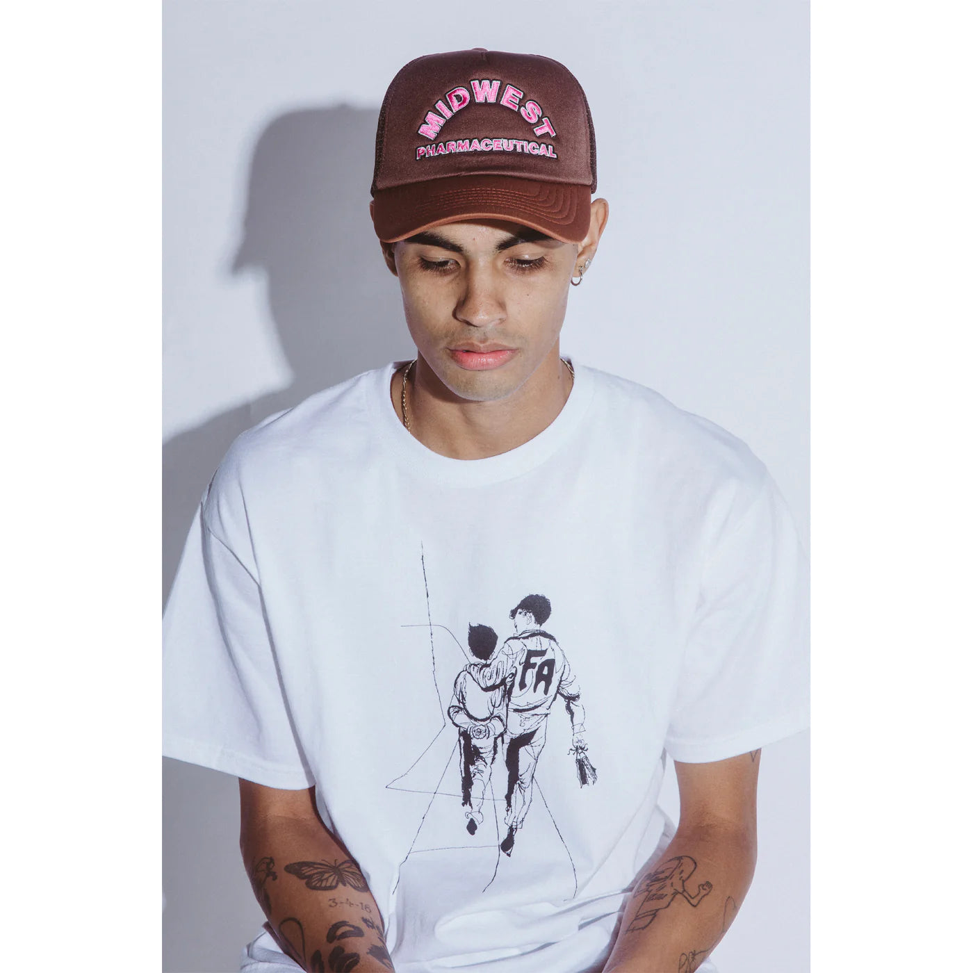Fucking Awesome Midwest Trucker Cap Brown/Pink