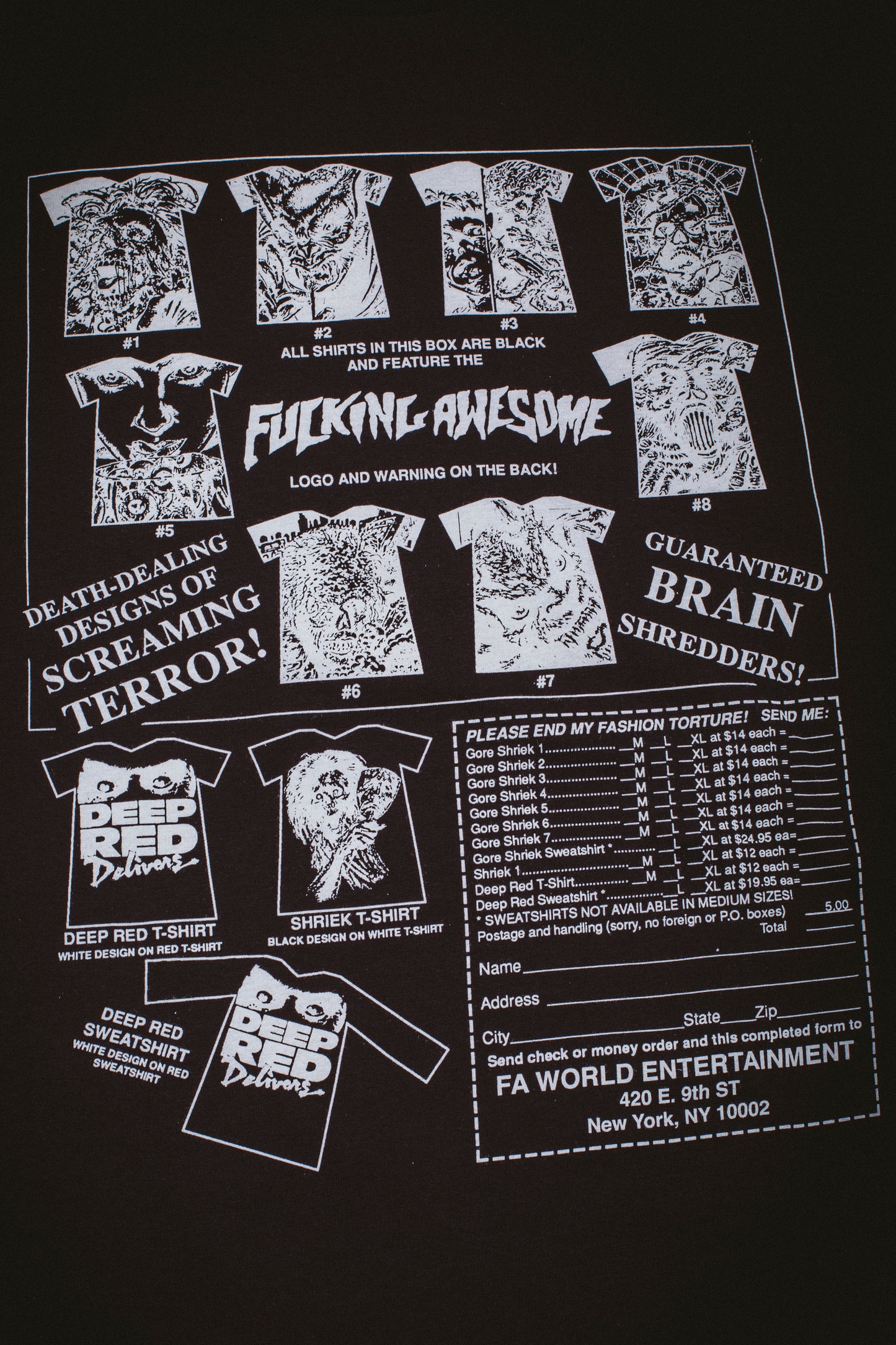 Fucking Awesome Gore Shriek T-Shirt Black