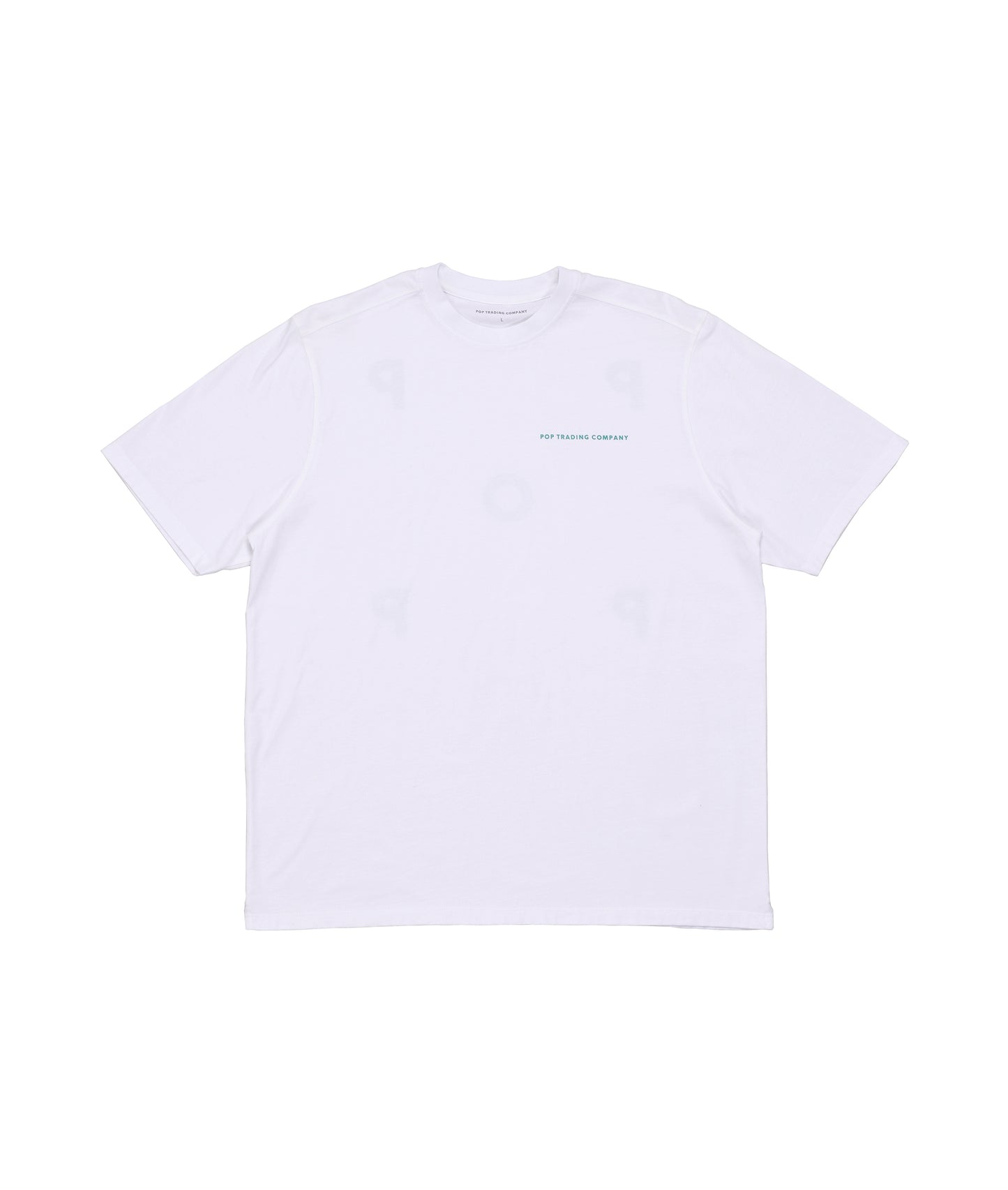 POP Logo T-Shirt White/Peacock Green