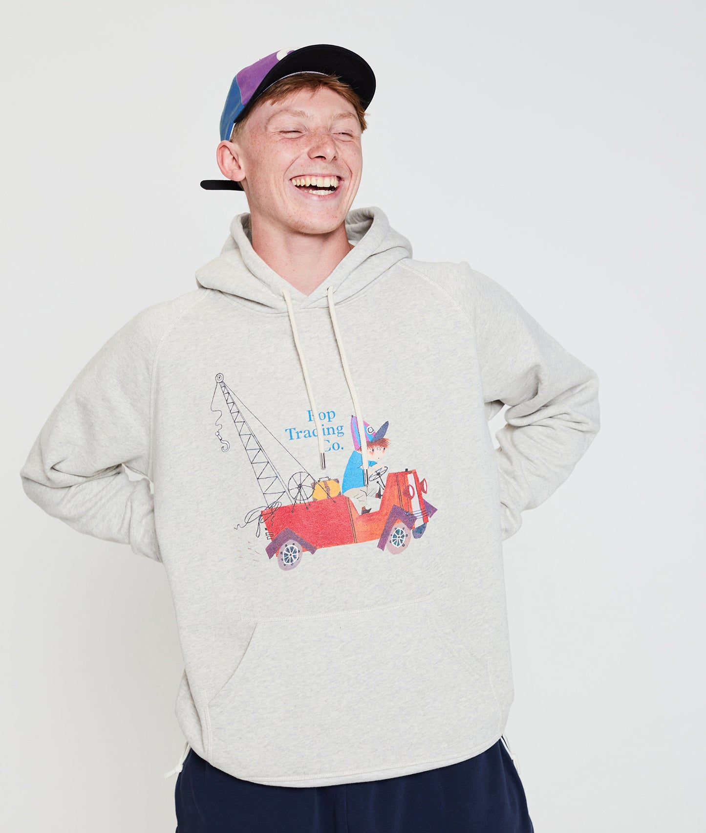 POP Fiep POP Hooded Sweater Off White Heather