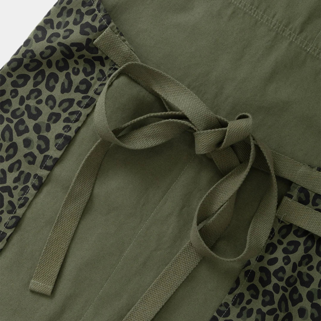 Service Works Patterned Apron Green Leopard