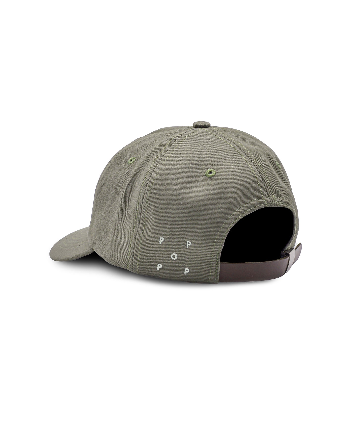 POP Initials Sixpanel Hat Moss