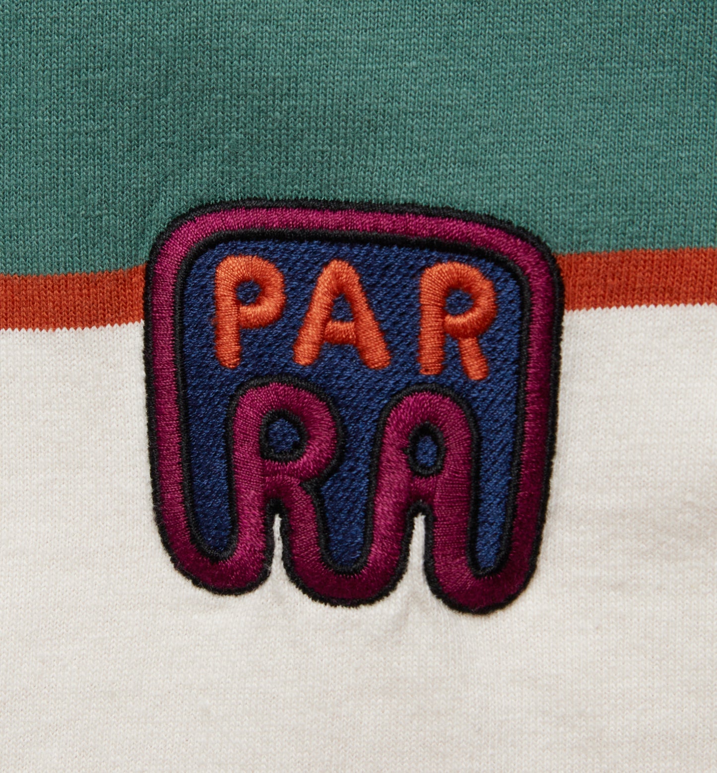 By Parra Fast Food Logo Striped T-Shirt Burnedyellow