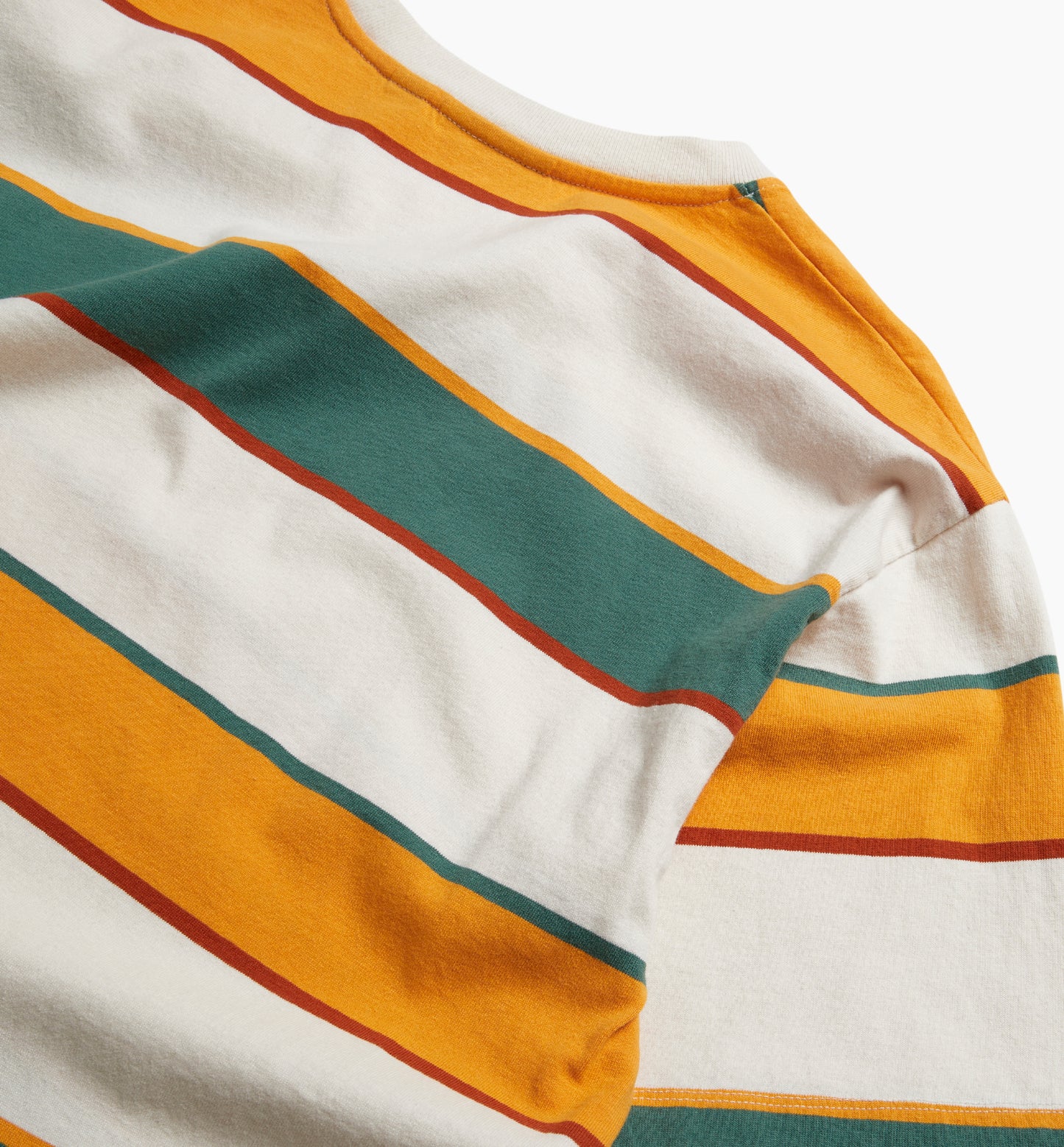 By Parra Fast Food Logo Striped T-Shirt Burnedyellow