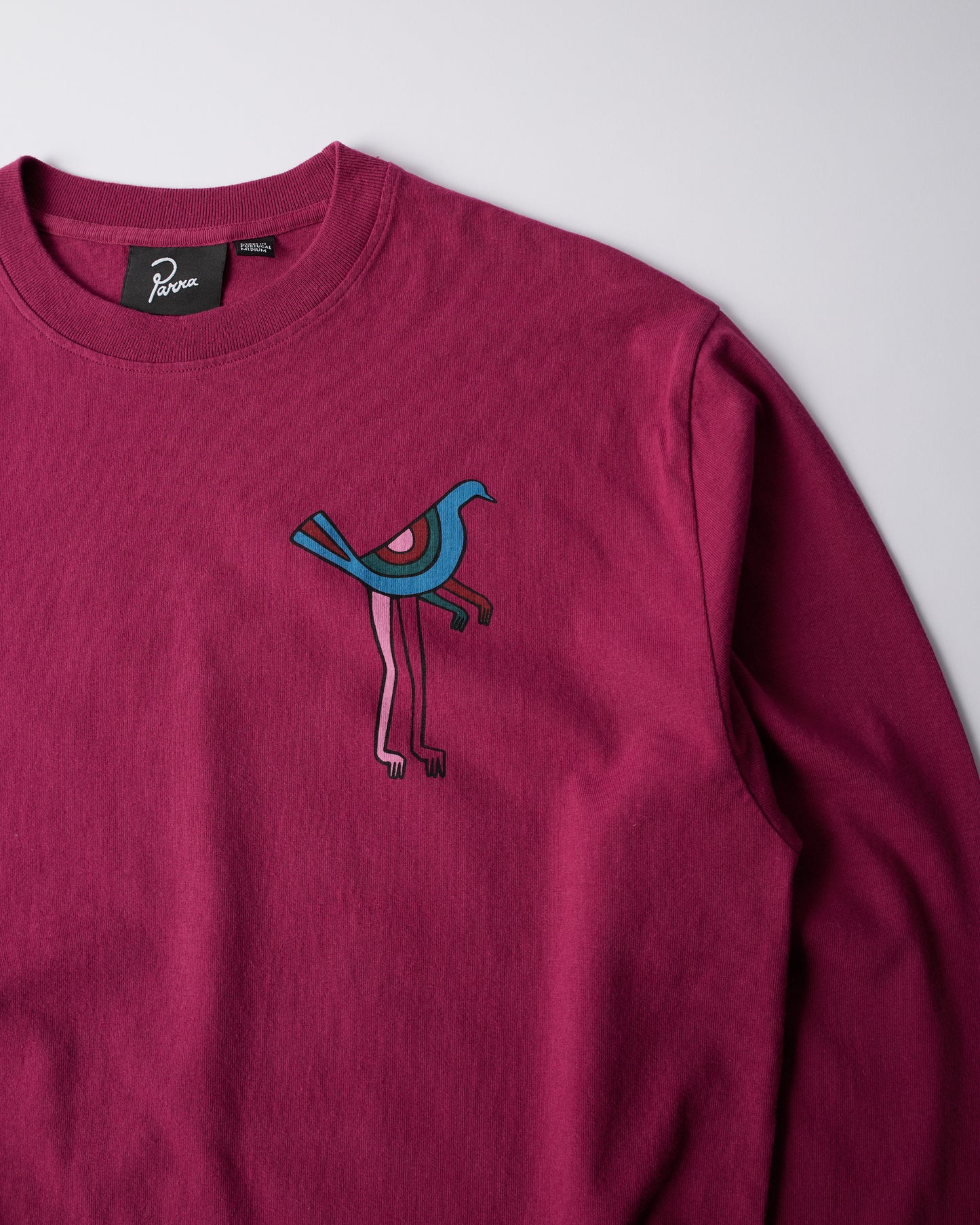 By Parra Wine And Books Longsleeve T-Shirt Beet Red