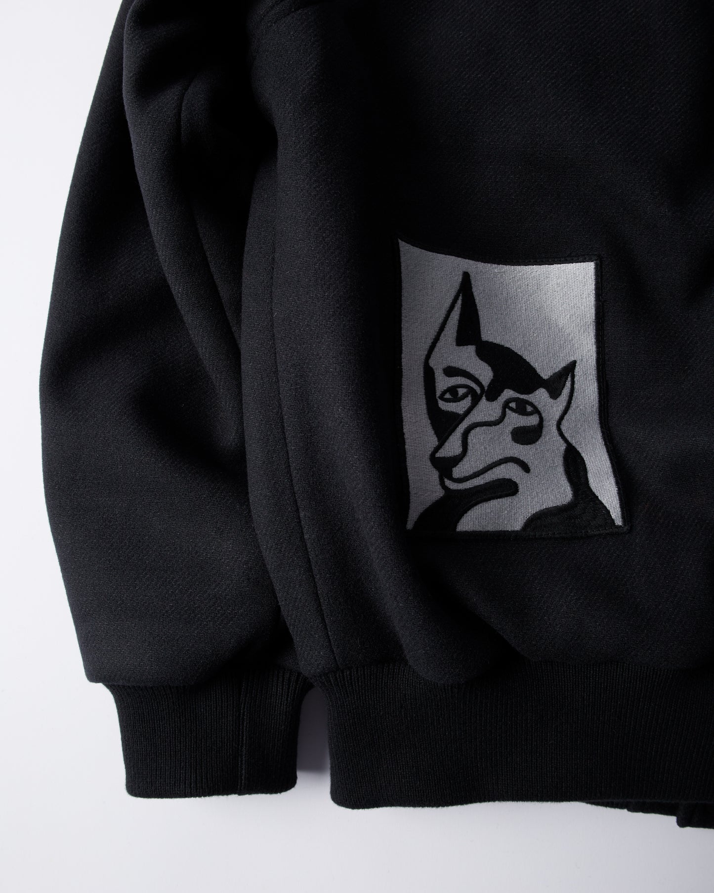 By Parra Dog Faced Varsity Jacket Black