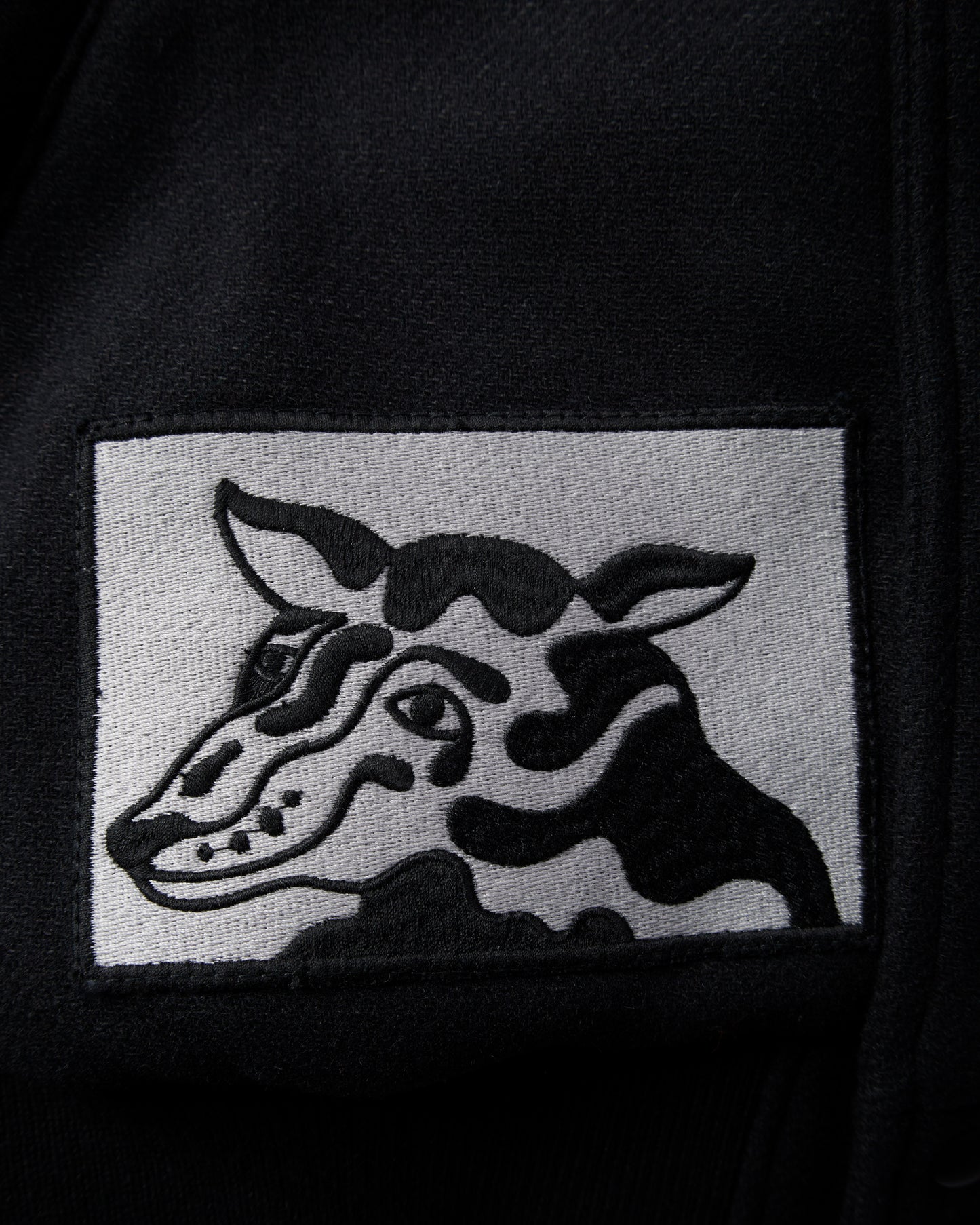 By Parra Dog Faced Varsity Jacket Black