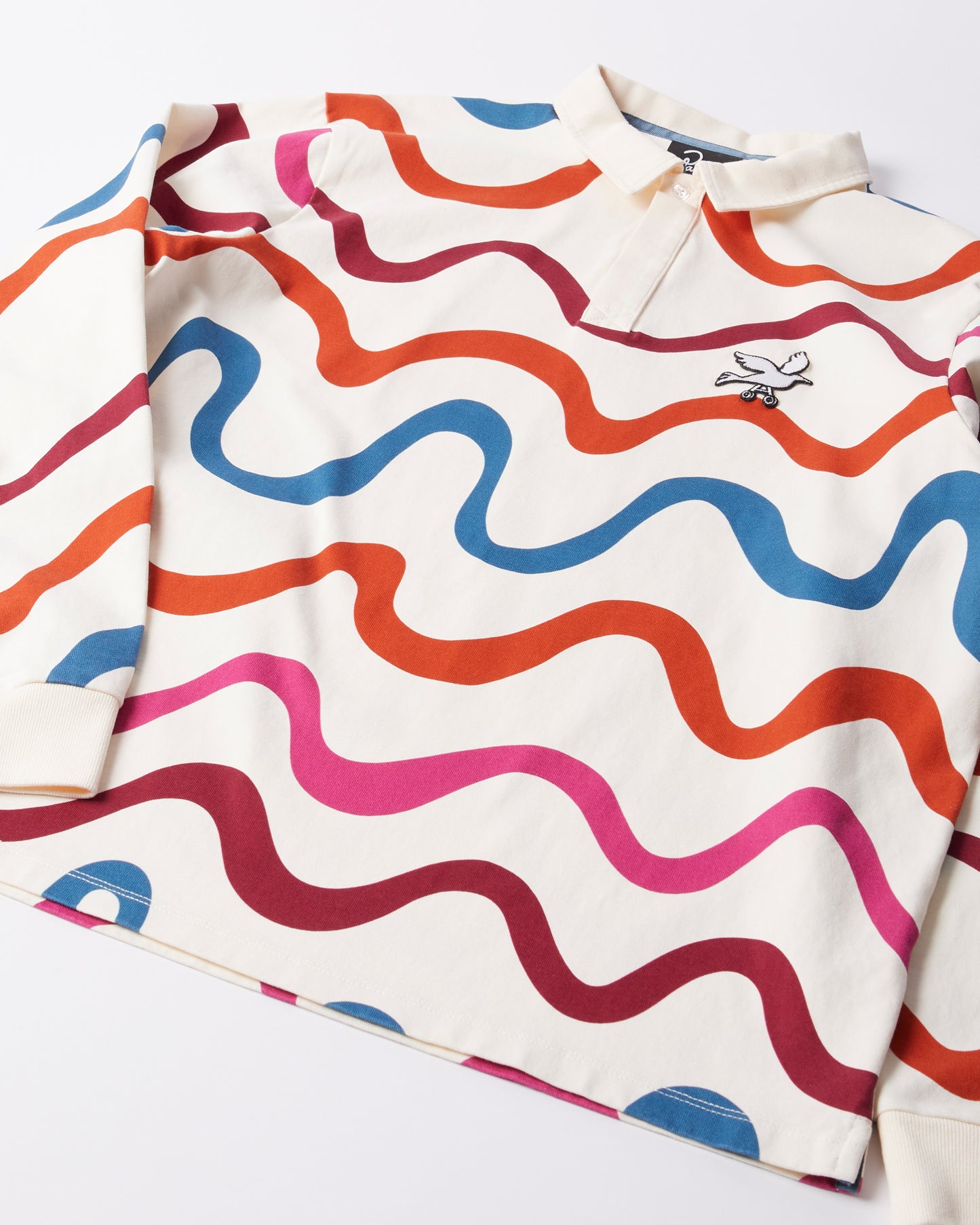 By Parra Colored Soundwave Polo Shirt Off White