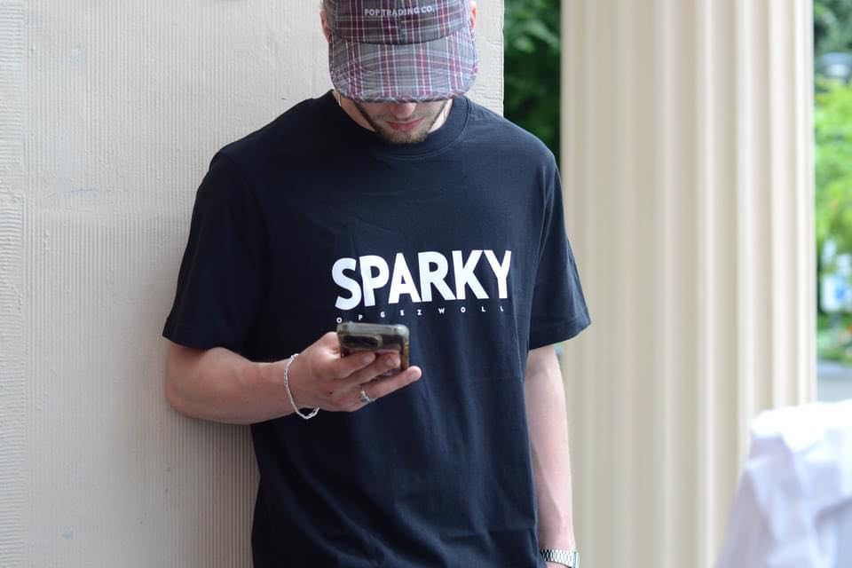 Sparky x Opgezwolle Logo T-shirt Black