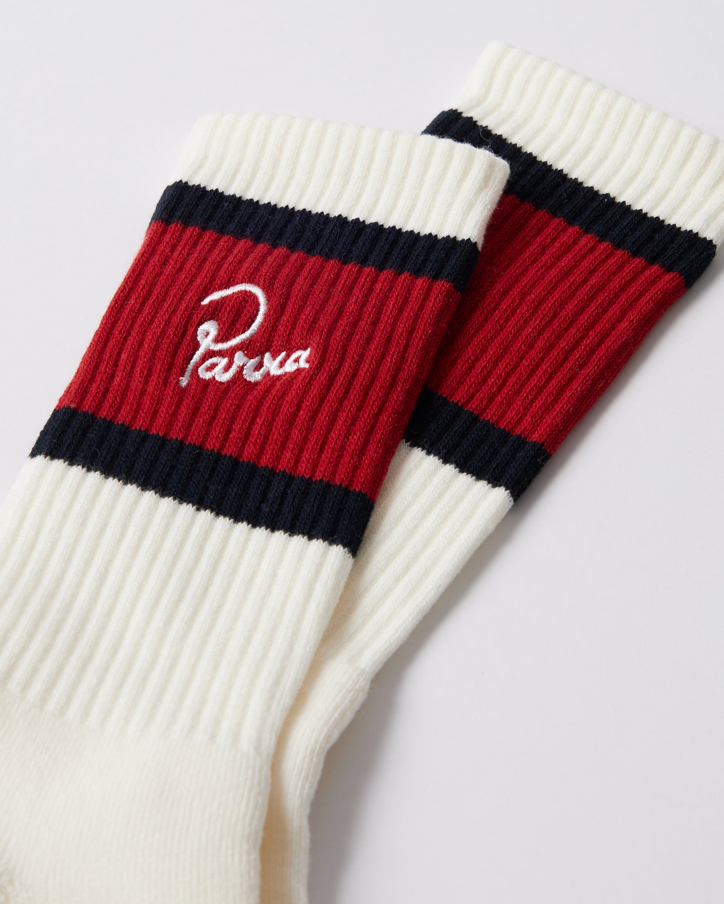 Parra Signature Striped Crew Socks Red/Black
