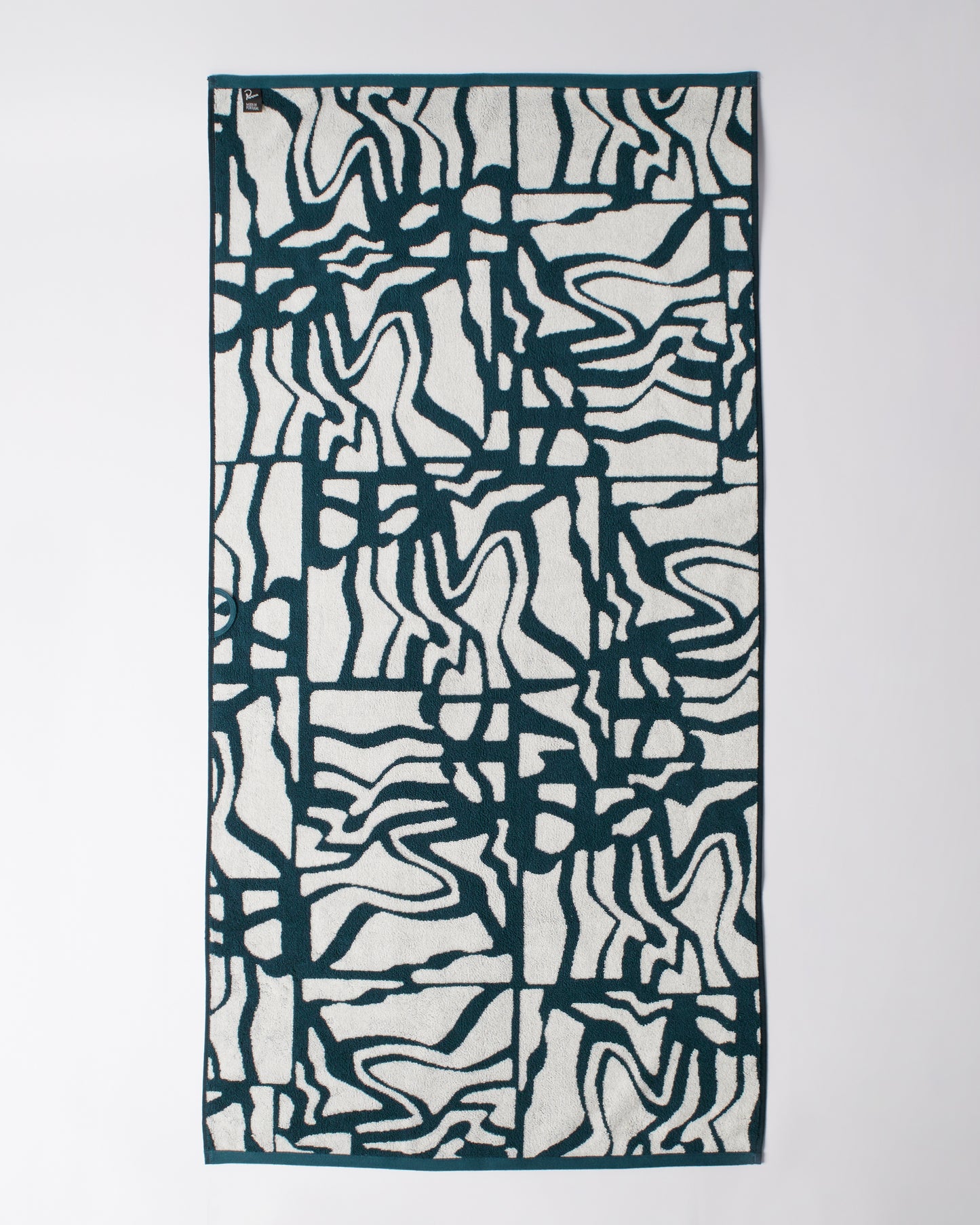 Parra Broken FTP Bath Towel Set Teal Green