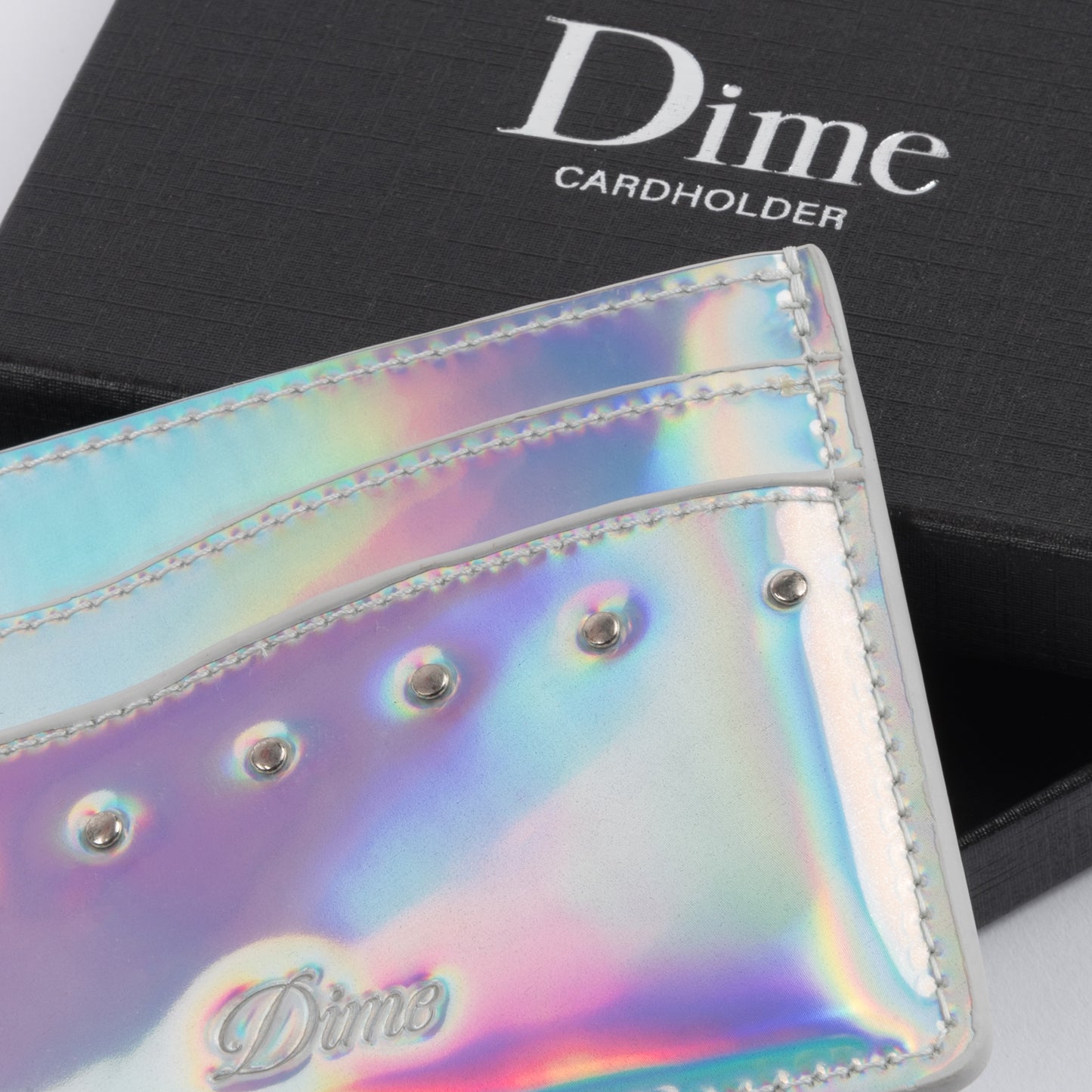 Dime Studded Cardholder Holographic