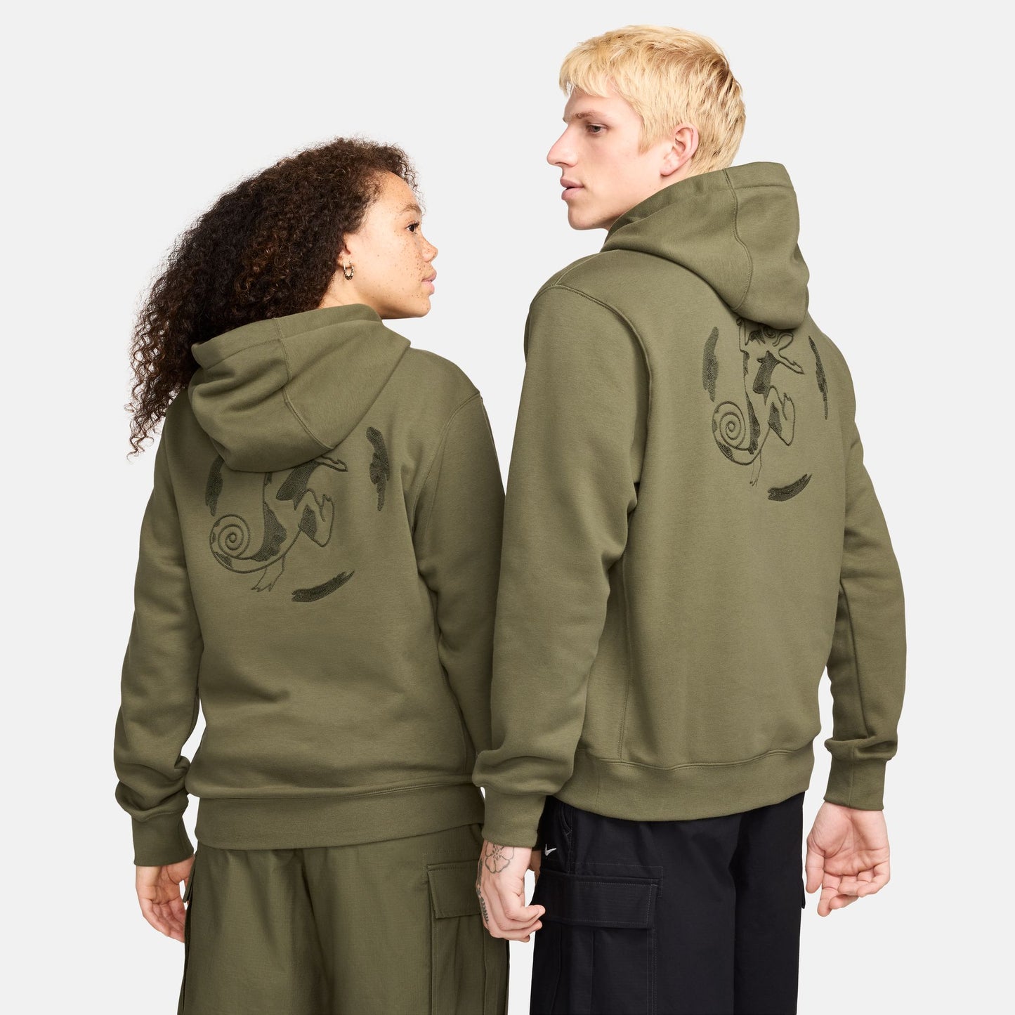 Nike SB Agnostic Hooded Sweater Medium Olive/White