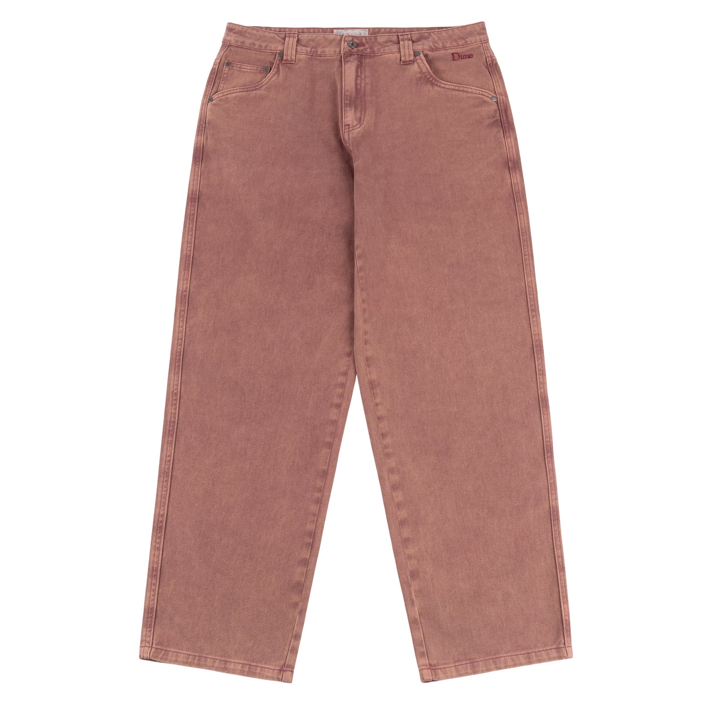 Dime Classic Relaxed Denim Pants Stone Burgundy