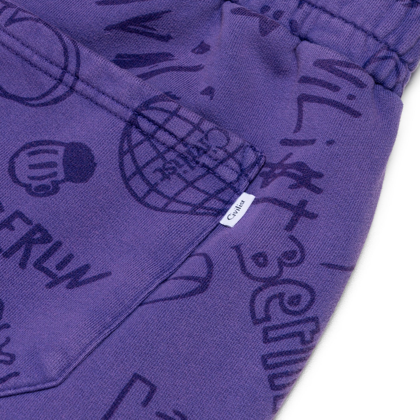 Civilist Team AOP Jogger Pant Washed Purple