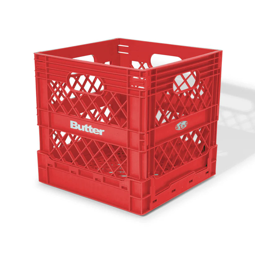 Butter Goods Collapsable Record Crate Red
