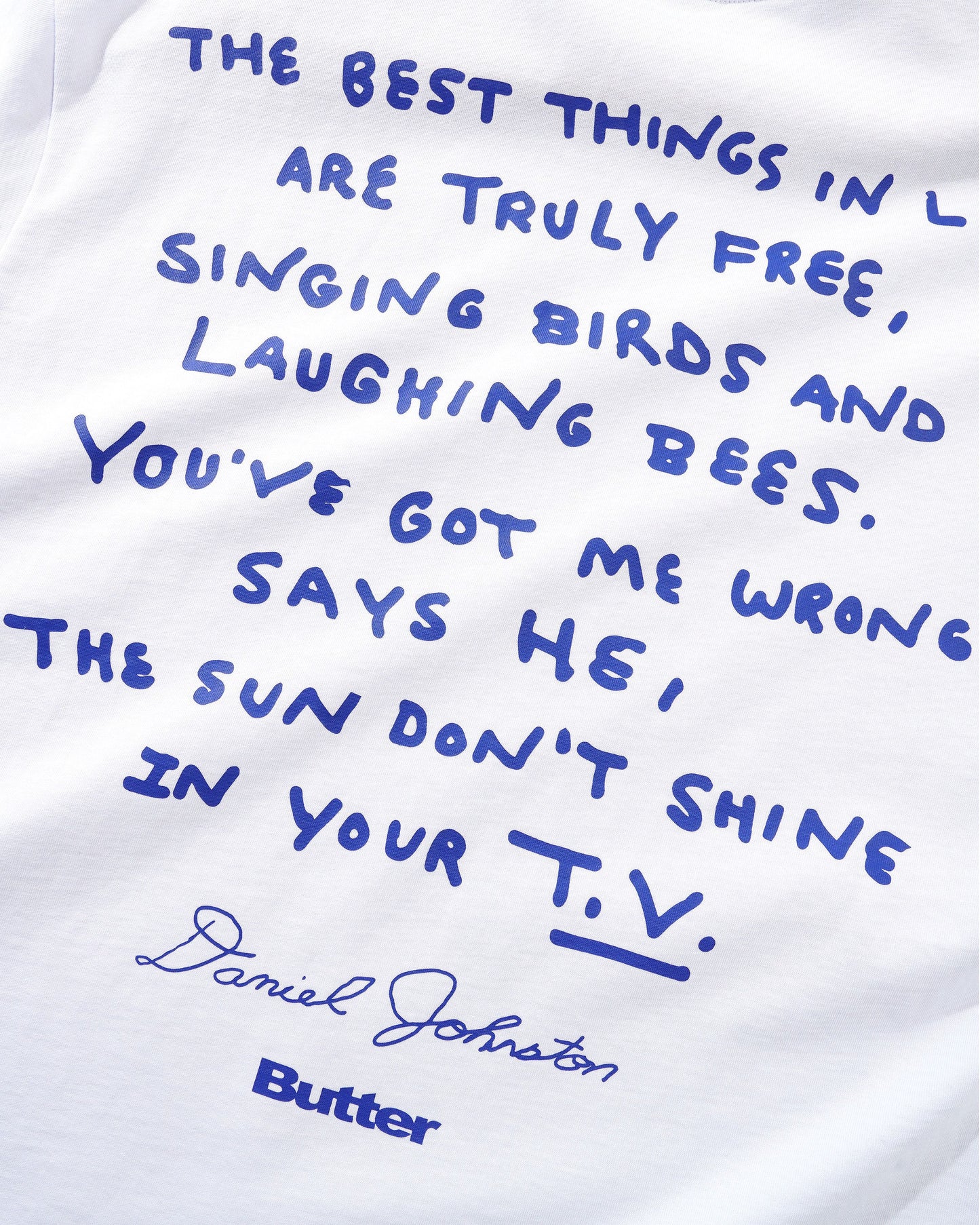 Butter Goods x Daniel Johnston Don't Be Scared T-shirt White