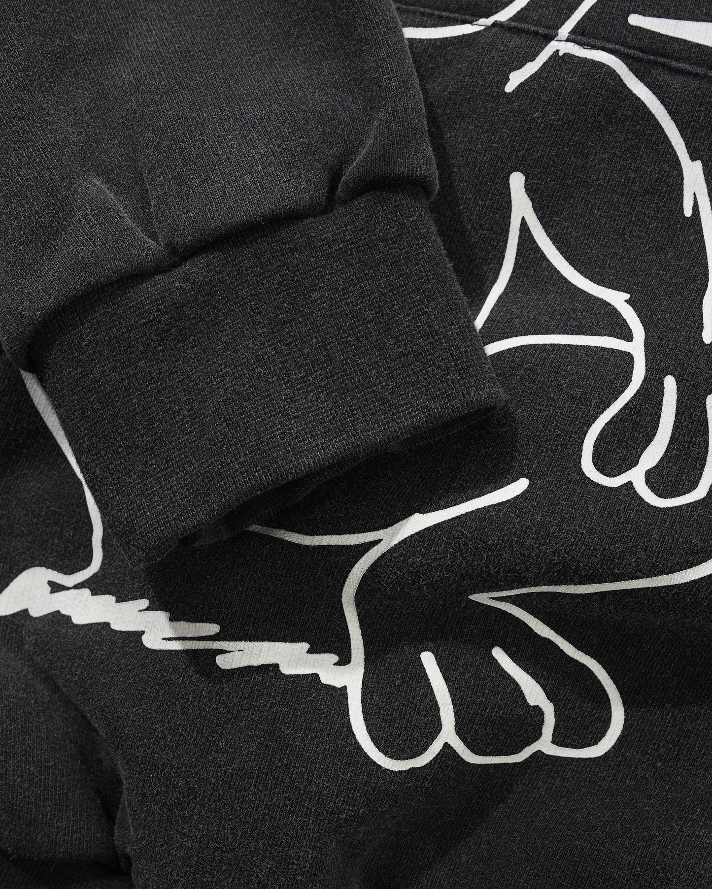 Butter Goods x Daniel Johnston Enemy Hoodie Distressed Washed Black