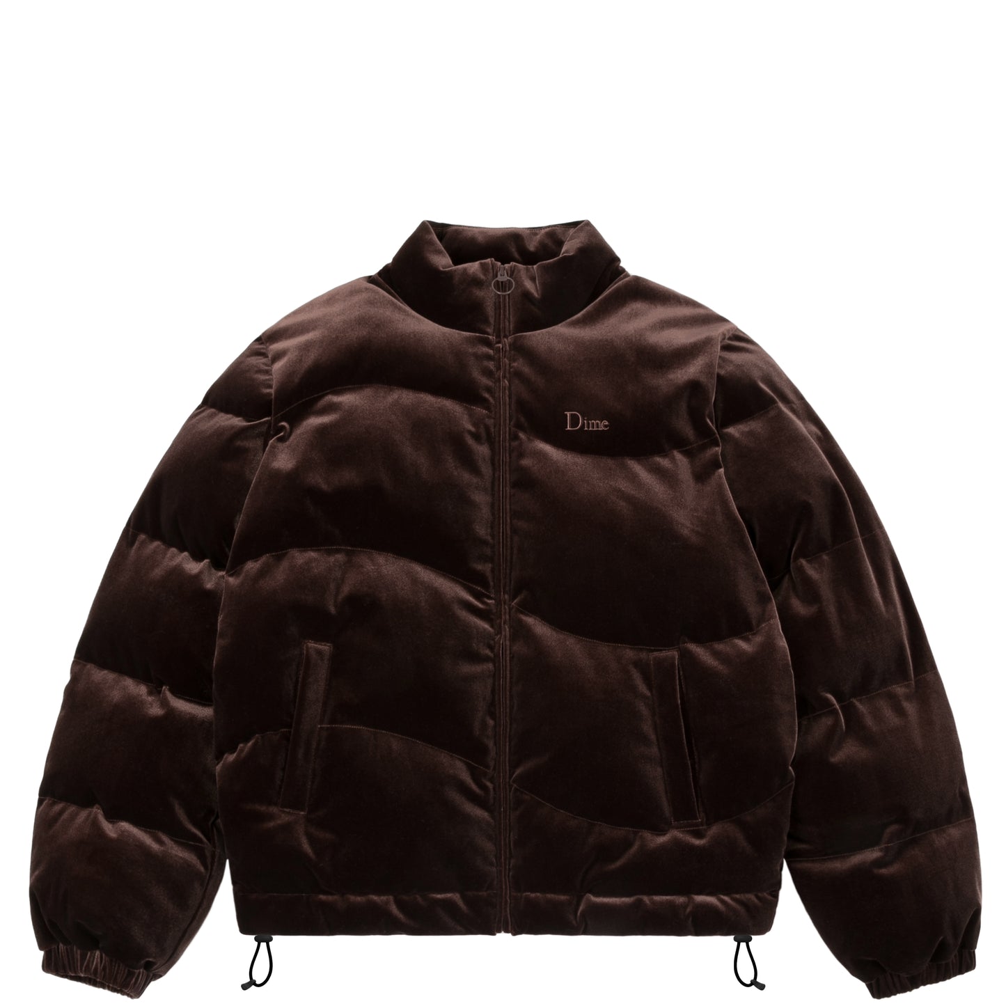 Dime Velvet Quilted Puffer jacket Espresso