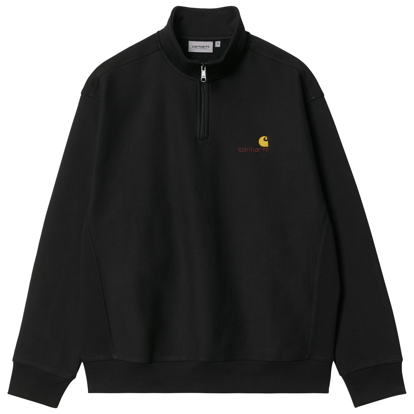 Carhartt WIP Half Zip American Script Sweater Black