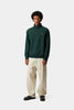 Carhartt WIP Half Zip American Script Sweater Dark Fir
