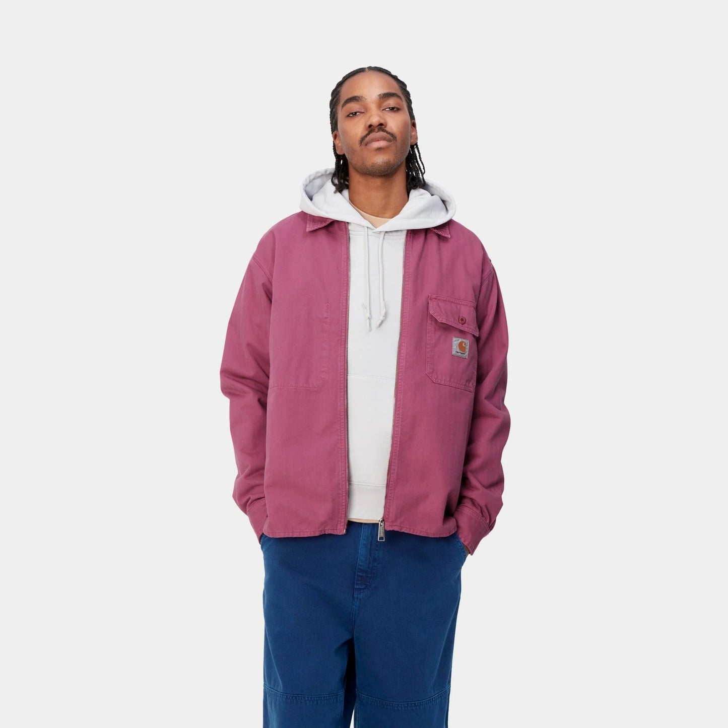 Carhartt WIP Rainer Shirt Jac Magenta Garment Dyed