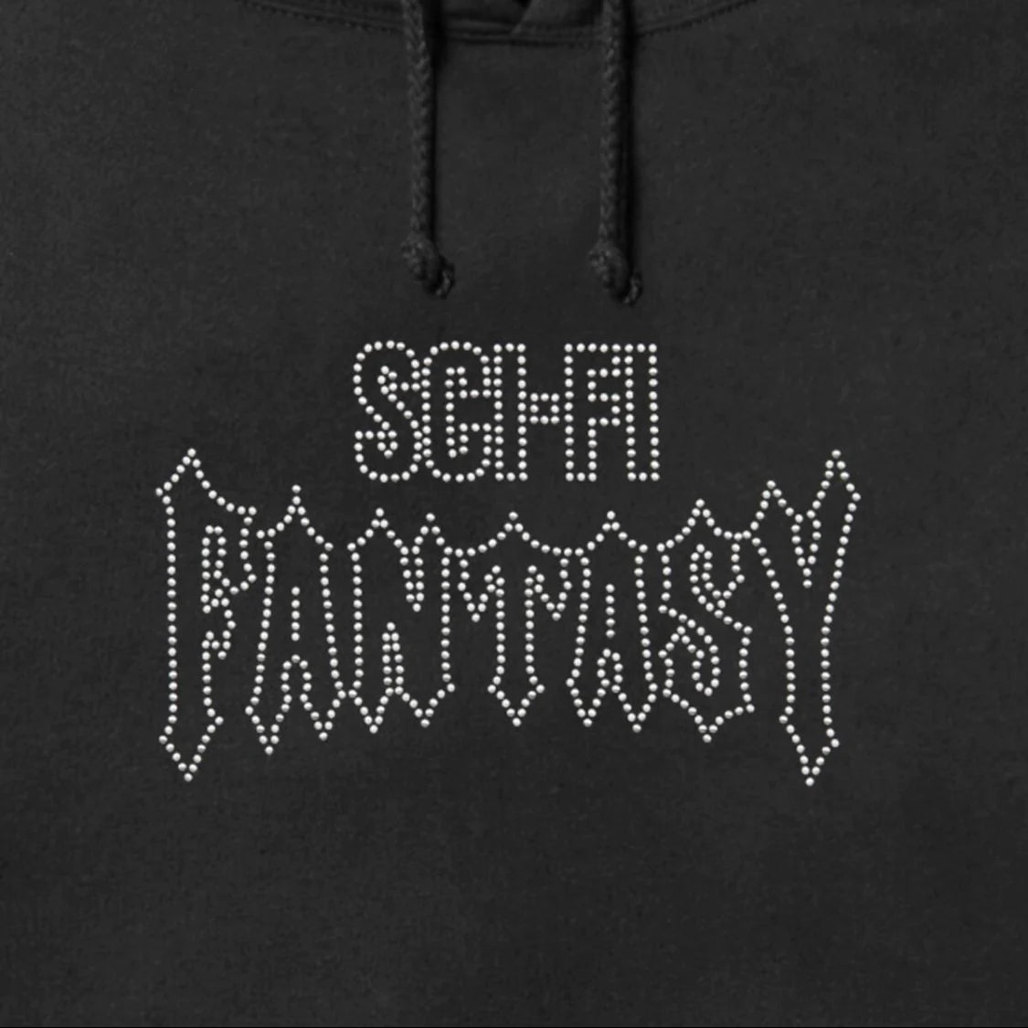 Sci-Fi Studded Biker Hoodie Black