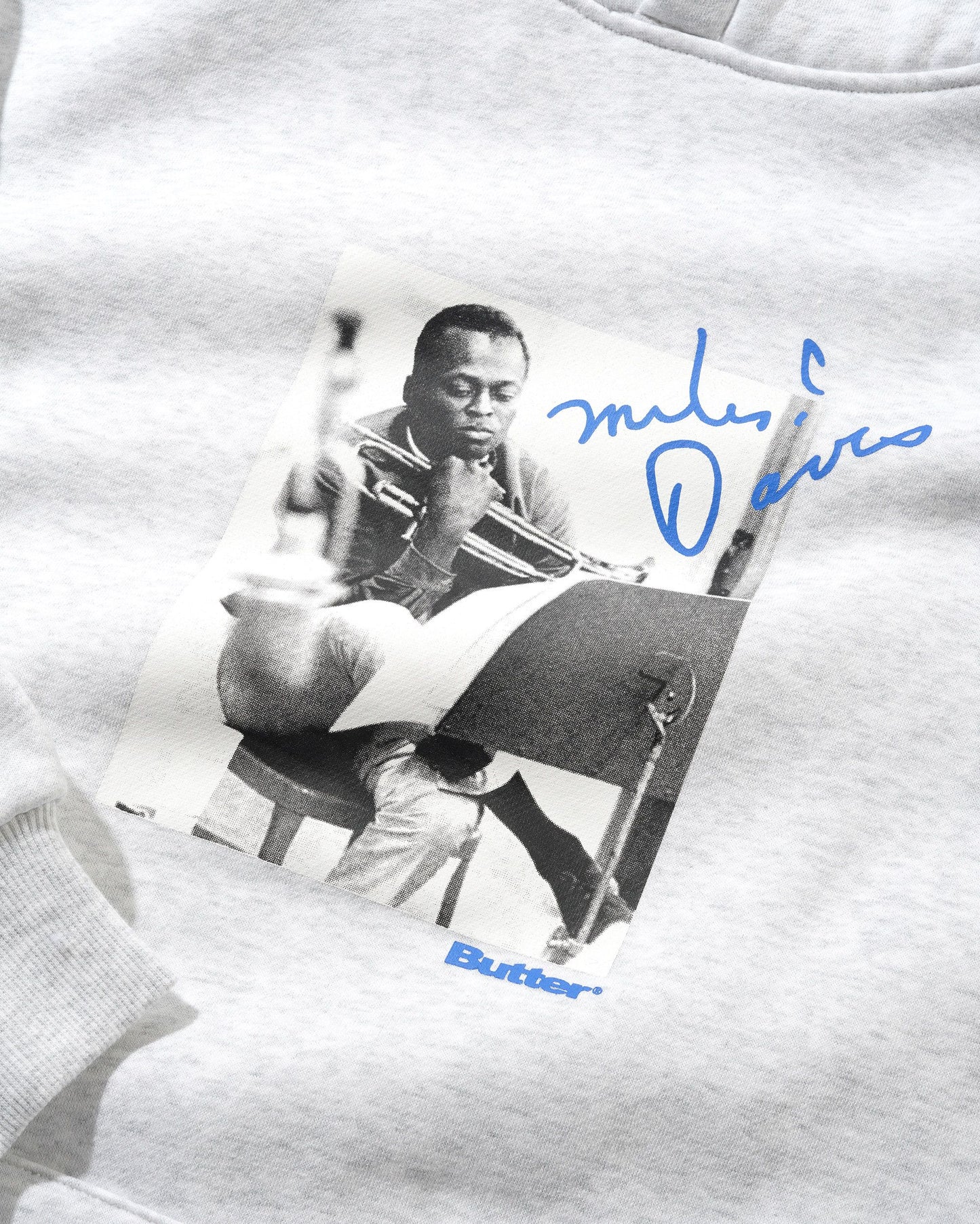 Butter Goods x Miles Davis Kind Of Blue Hoodie Ash