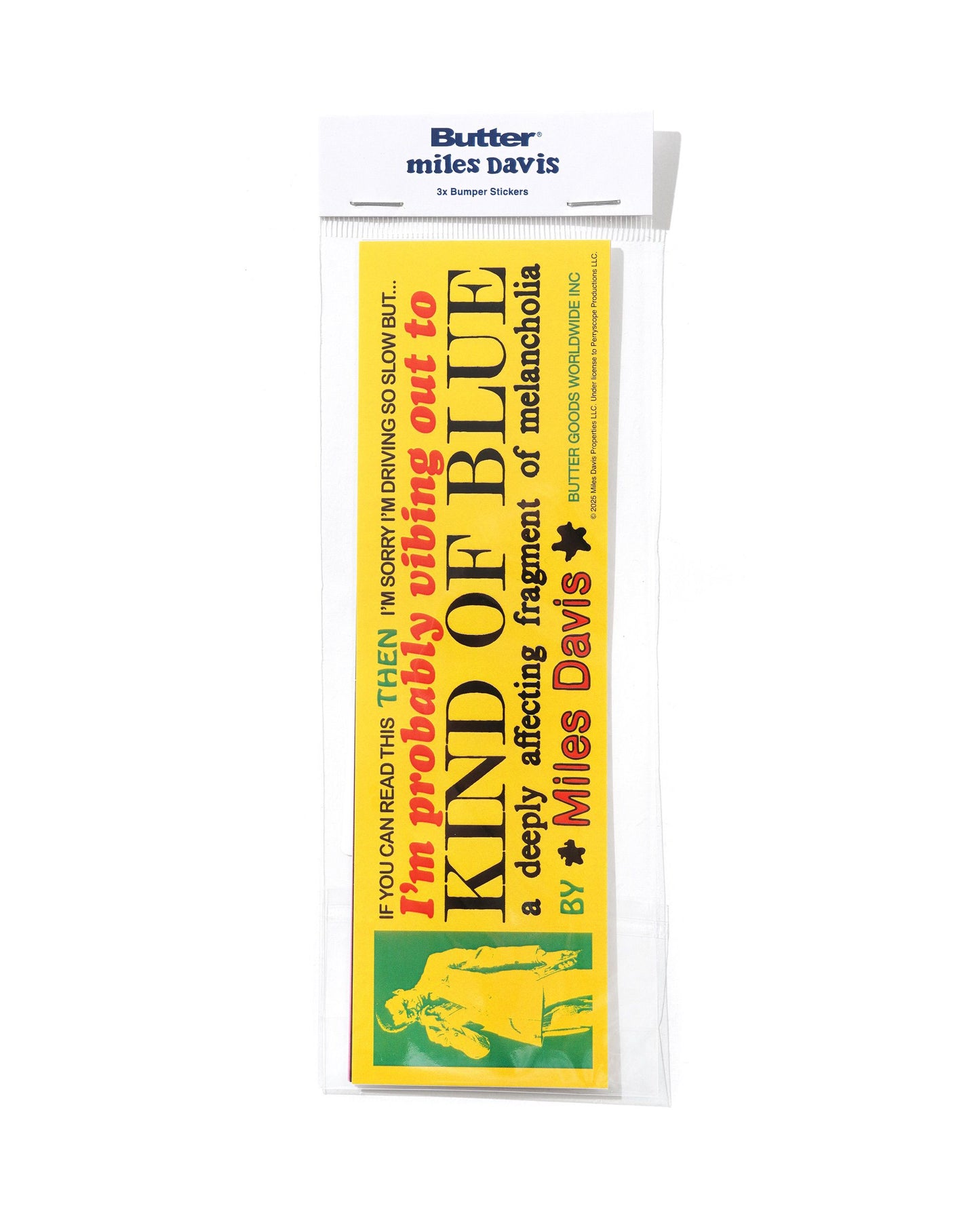 Butter Goods x Miles Davis Miles Bumper Sticker Pack Multi