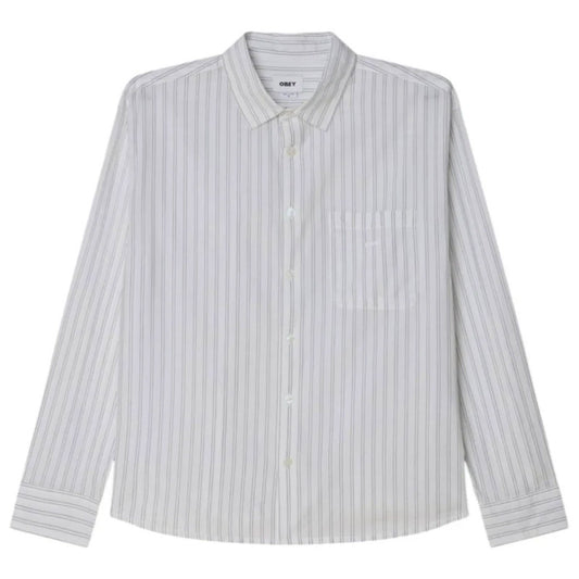 Obey Faro Woven Longsleeve Shirt White