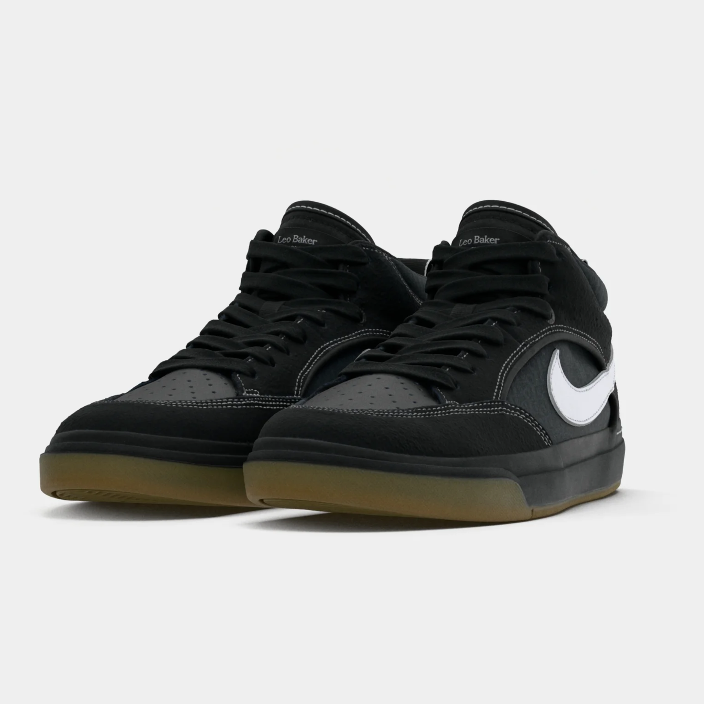 Nike SB React Leo Black/White-Black-Gum Lt Brown