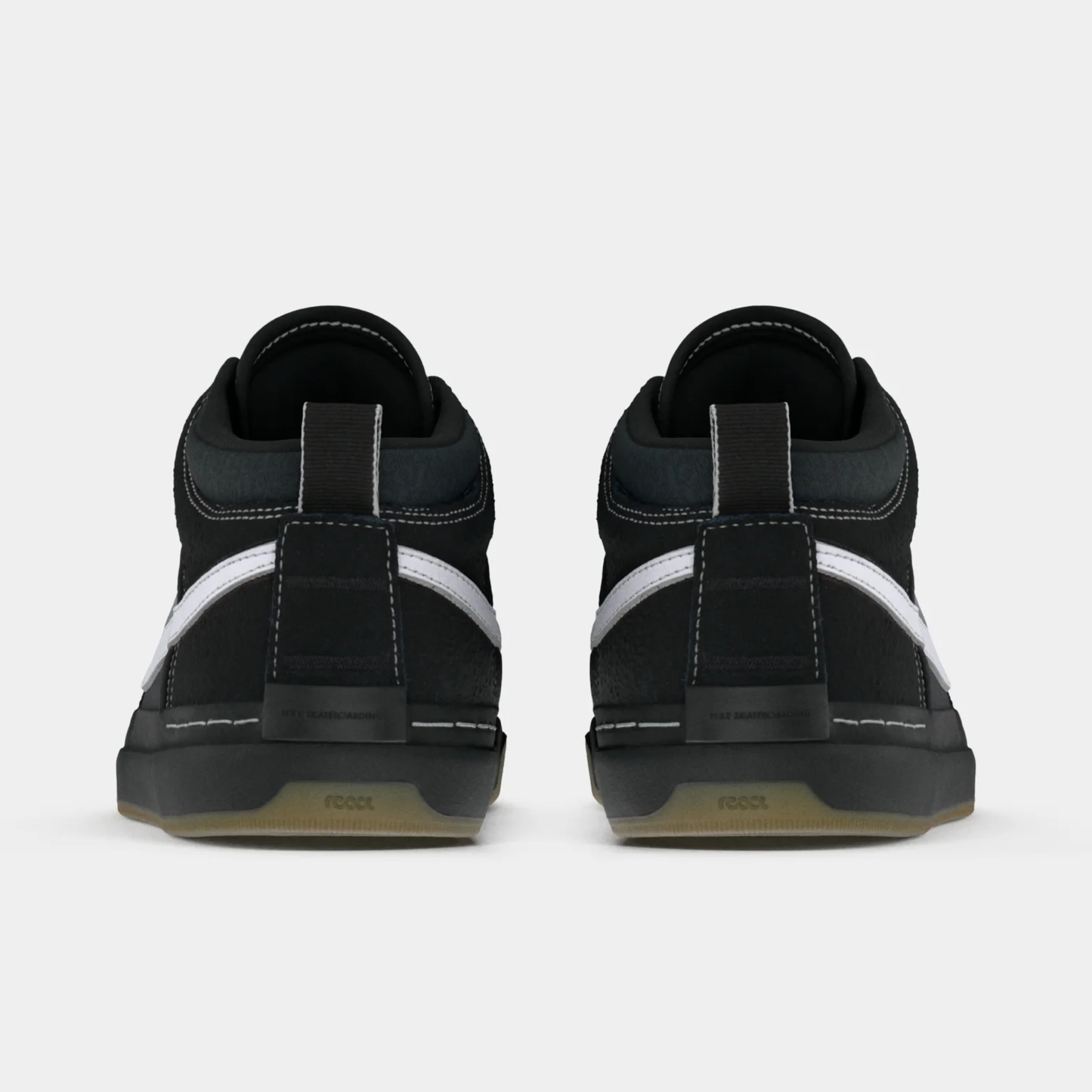 Nike SB React Leo Black/White-Black-Gum Lt Brown