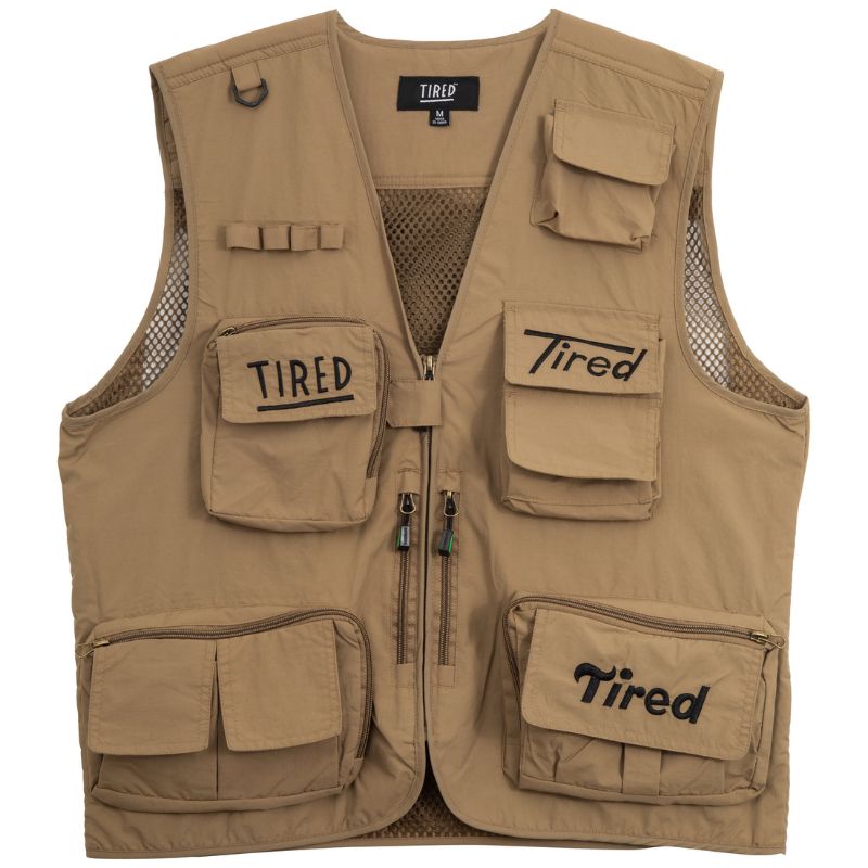 Tired OG Fishing Vest Khaki