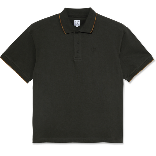 Polar Checkered Surf Polo Shirt Dirty Black
