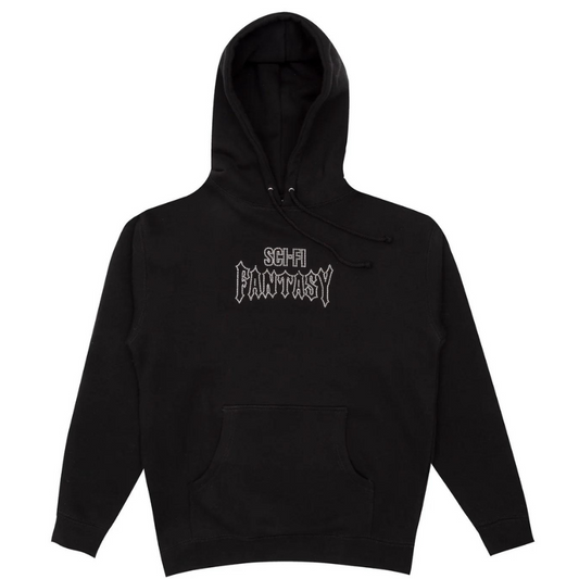 Sci-Fi Studded Biker Hoodie Black