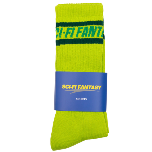 Sci-Fi Spiritual Guidance Socks Lime